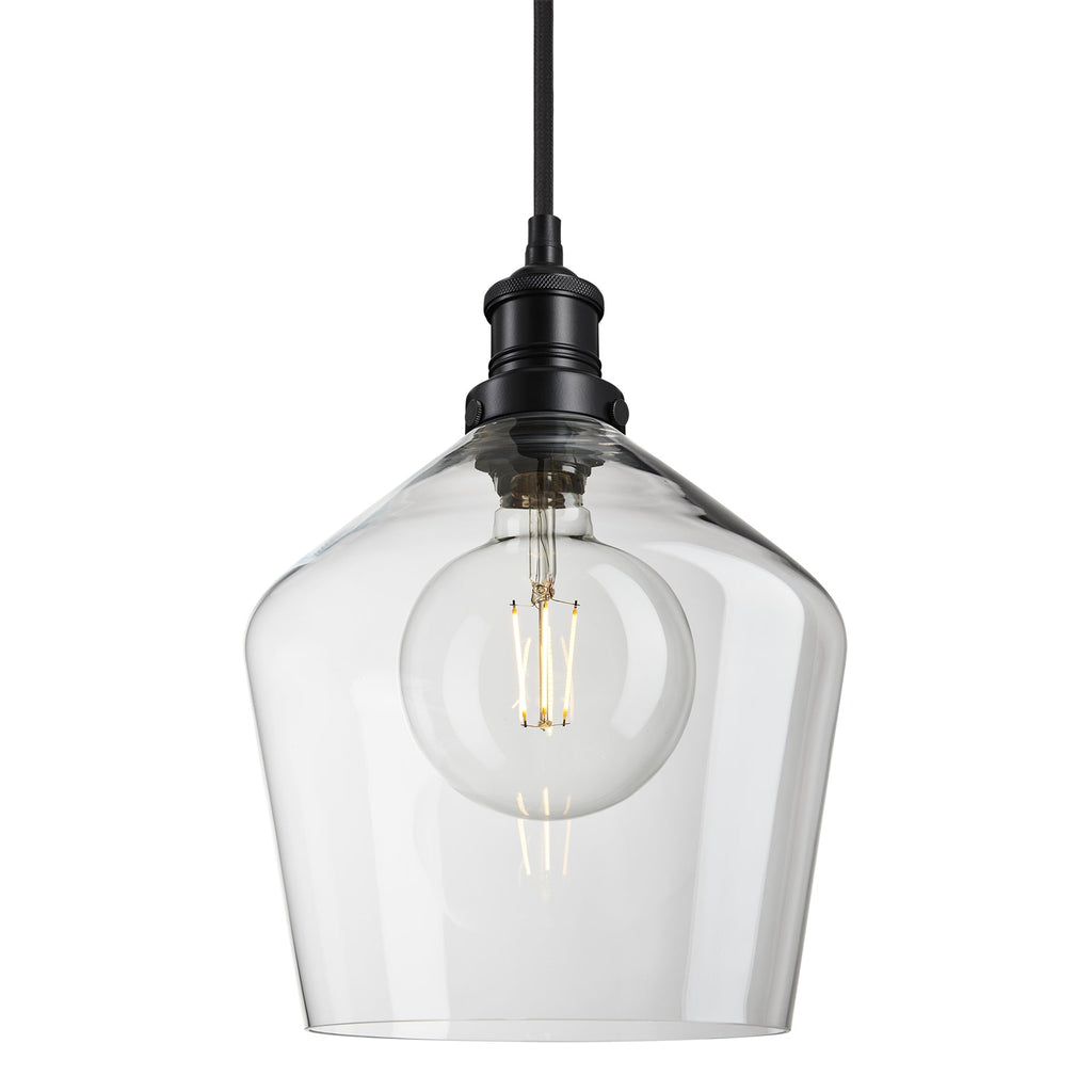 Brooklyn Glass Schoolhouse Pendant Light - 10 Inch