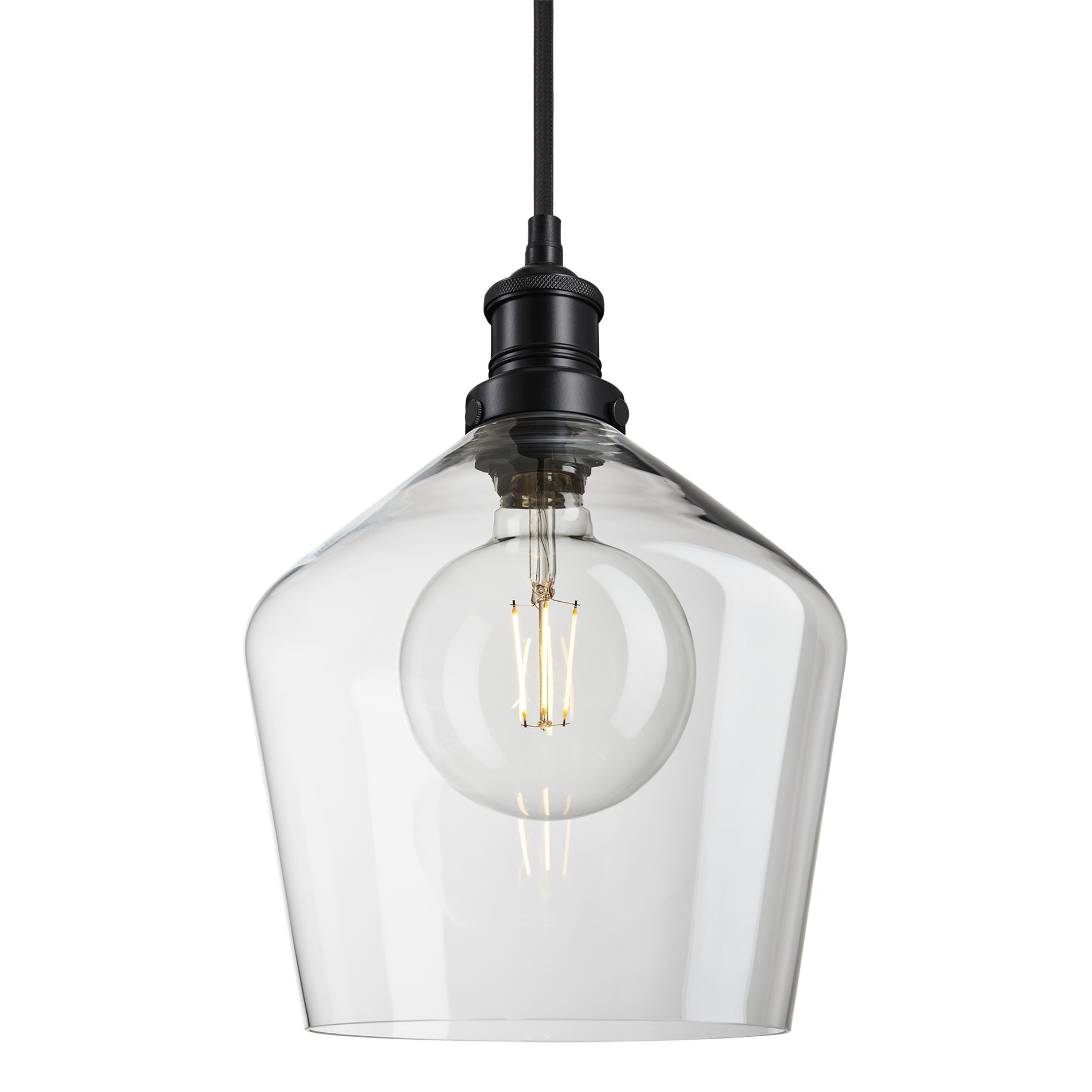 Brooklyn Glass Schoolhouse Pendant Light - 10 Inch