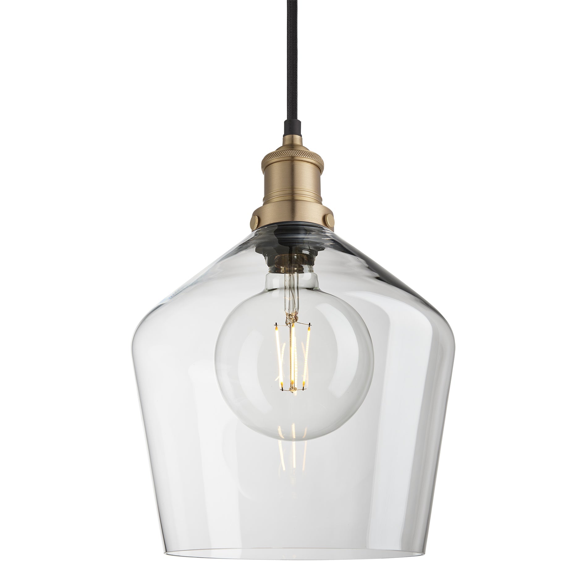 Brooklyn Glass Schoolhouse Pendant Light - 10 Inch
