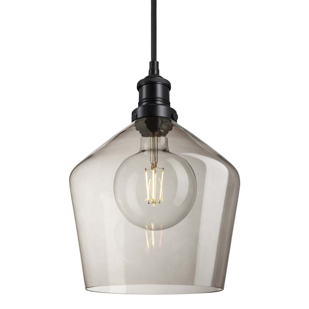 Brooklyn Glass Schoolhouse Pendant Light - 10 Inch