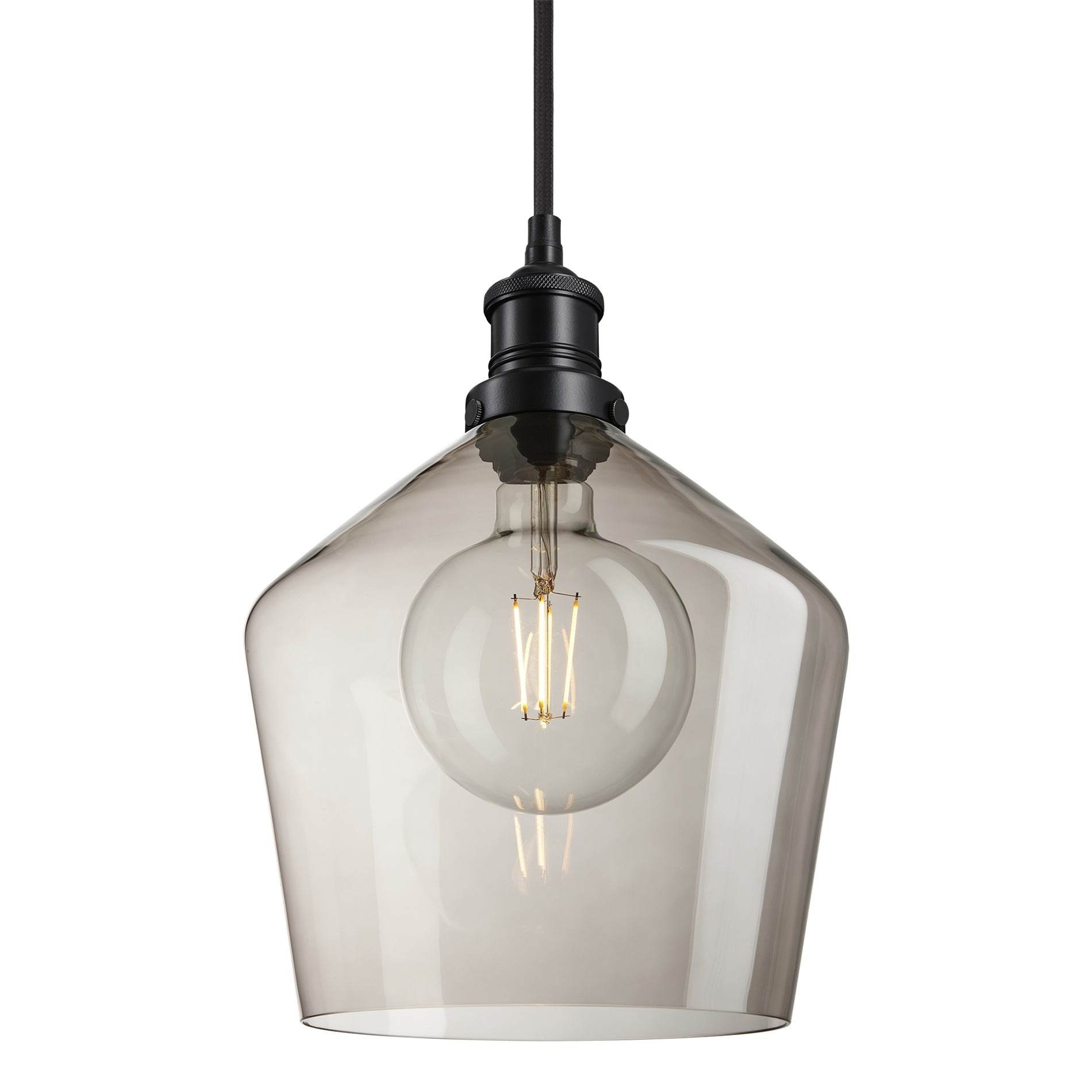 Brooklyn Glass Schoolhouse Pendant Light - 10 Inch