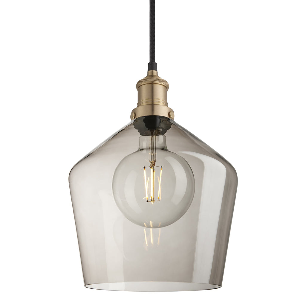 Brooklyn Glass Schoolhouse Pendant Light - 10 Inch