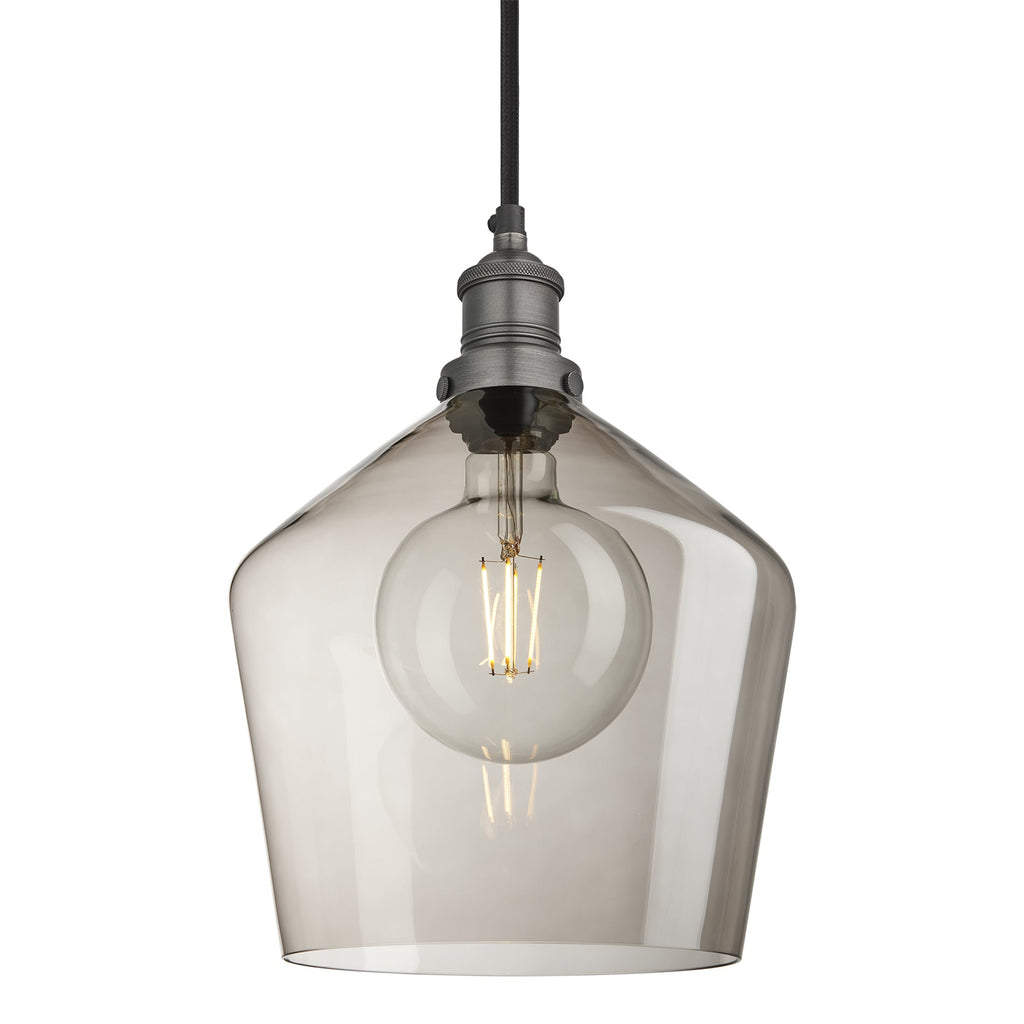 Brooklyn Glass Schoolhouse Pendant Light - 10 Inch