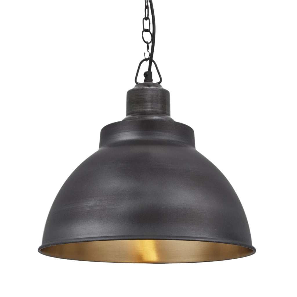 Brooklyn Dome Pendant Light - 13 Inch - Chain Holder