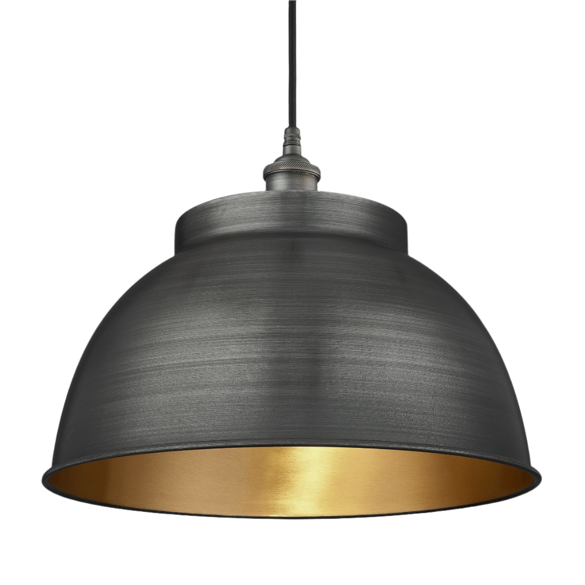 Brooklyn Outdoor & Bathroom Dome Pendant - 17 Inch - Pewter Holder