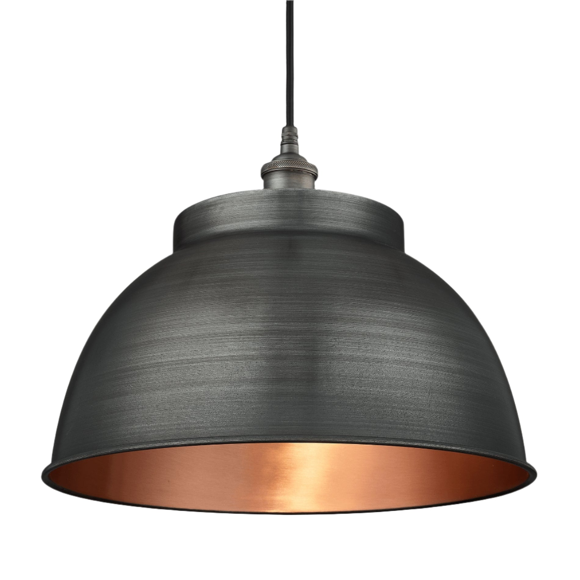 Brooklyn Outdoor & Bathroom Dome Pendant - 17 Inch - Pewter Holder