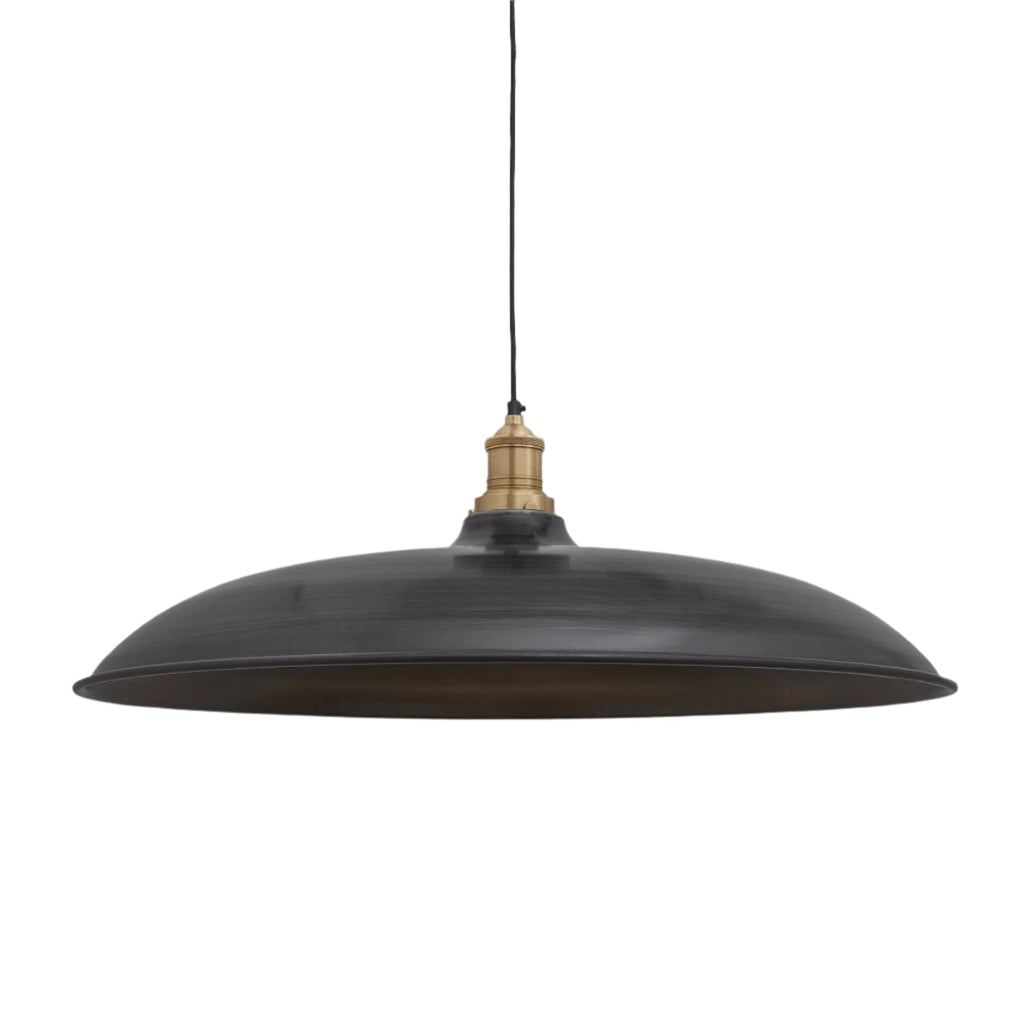 Brooklyn Giant Bowl Pendant - 24 Inch - Pewter