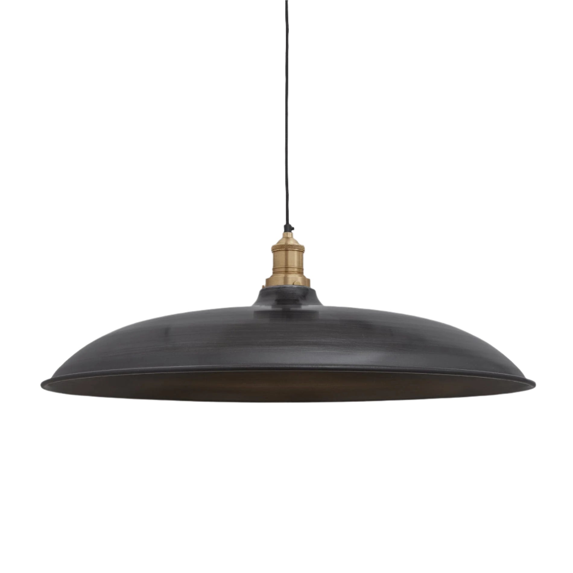 Brooklyn Giant Bowl Pendant - 24 Inch - Pewter