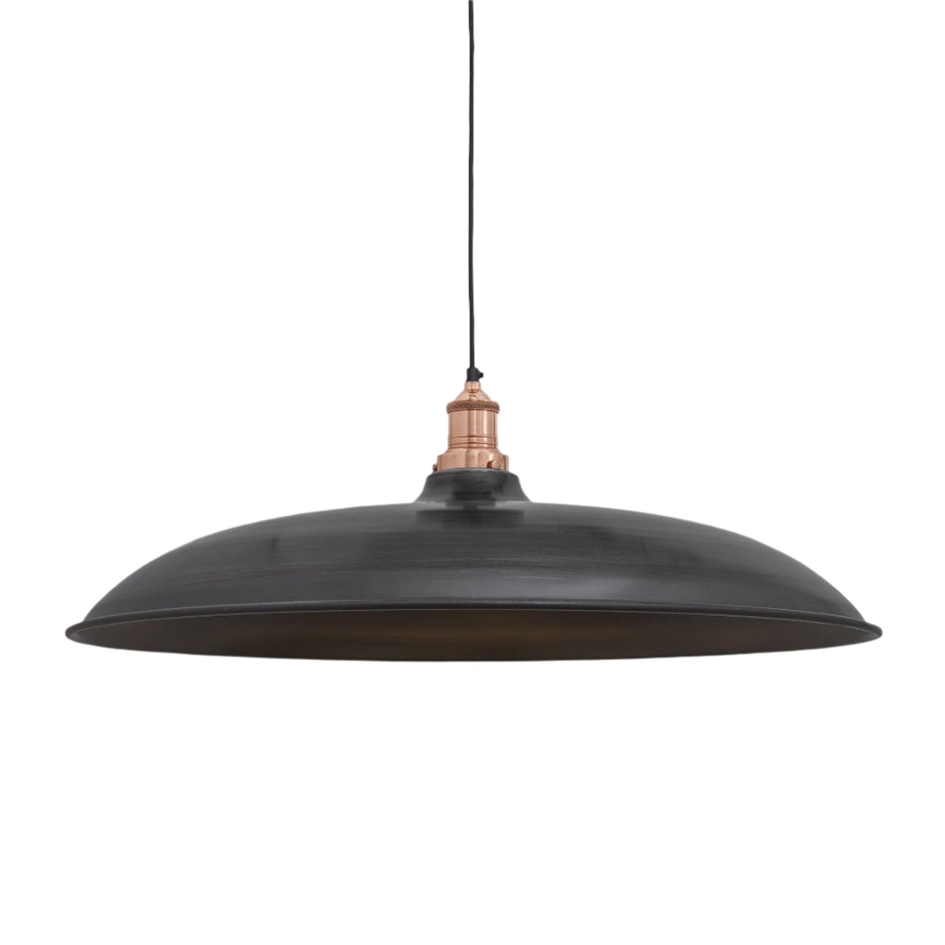 Brooklyn Giant Bowl Pewter Pendant - 24 Inch - Copper Holder