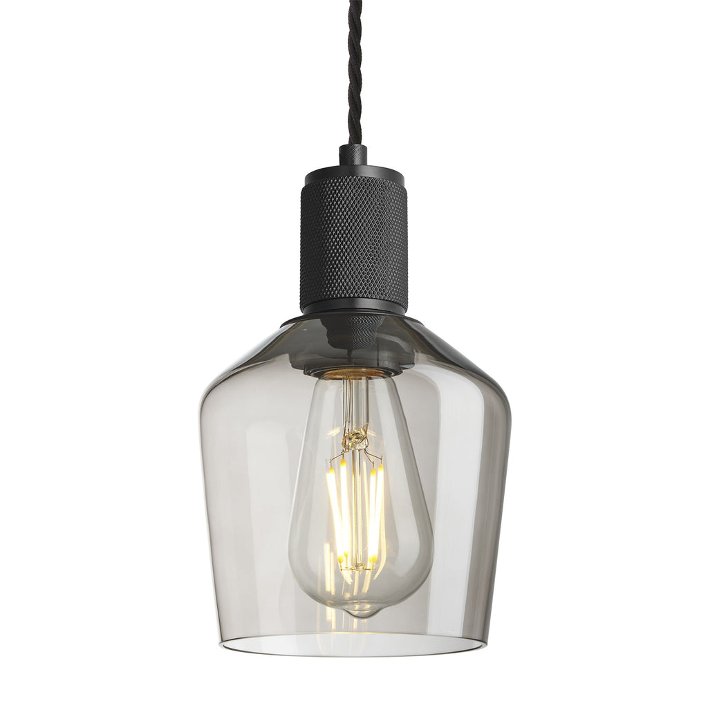 Knurled Glass Schoolhouse Pendant - 5.5 Inch