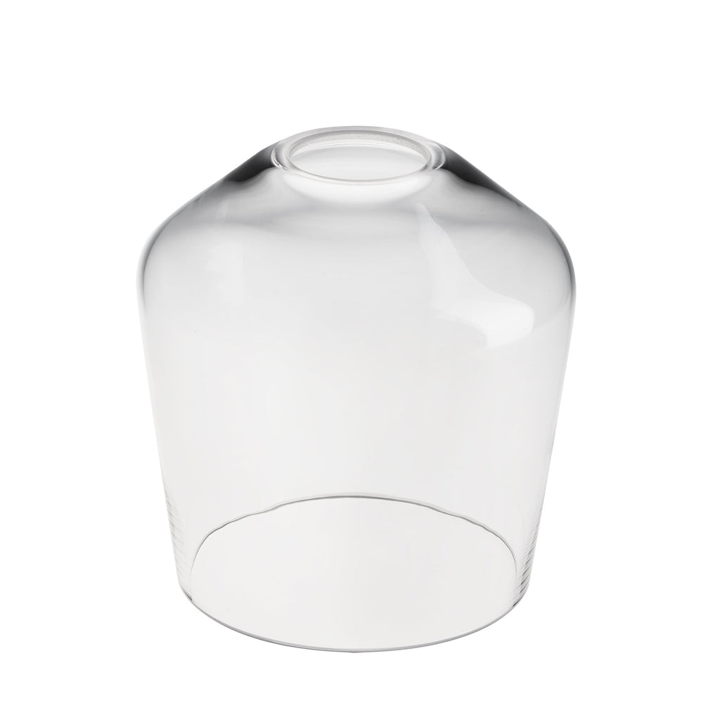 Ribbed Glass Schoolhouse Pendant - 5.5 Inch - Black Holder