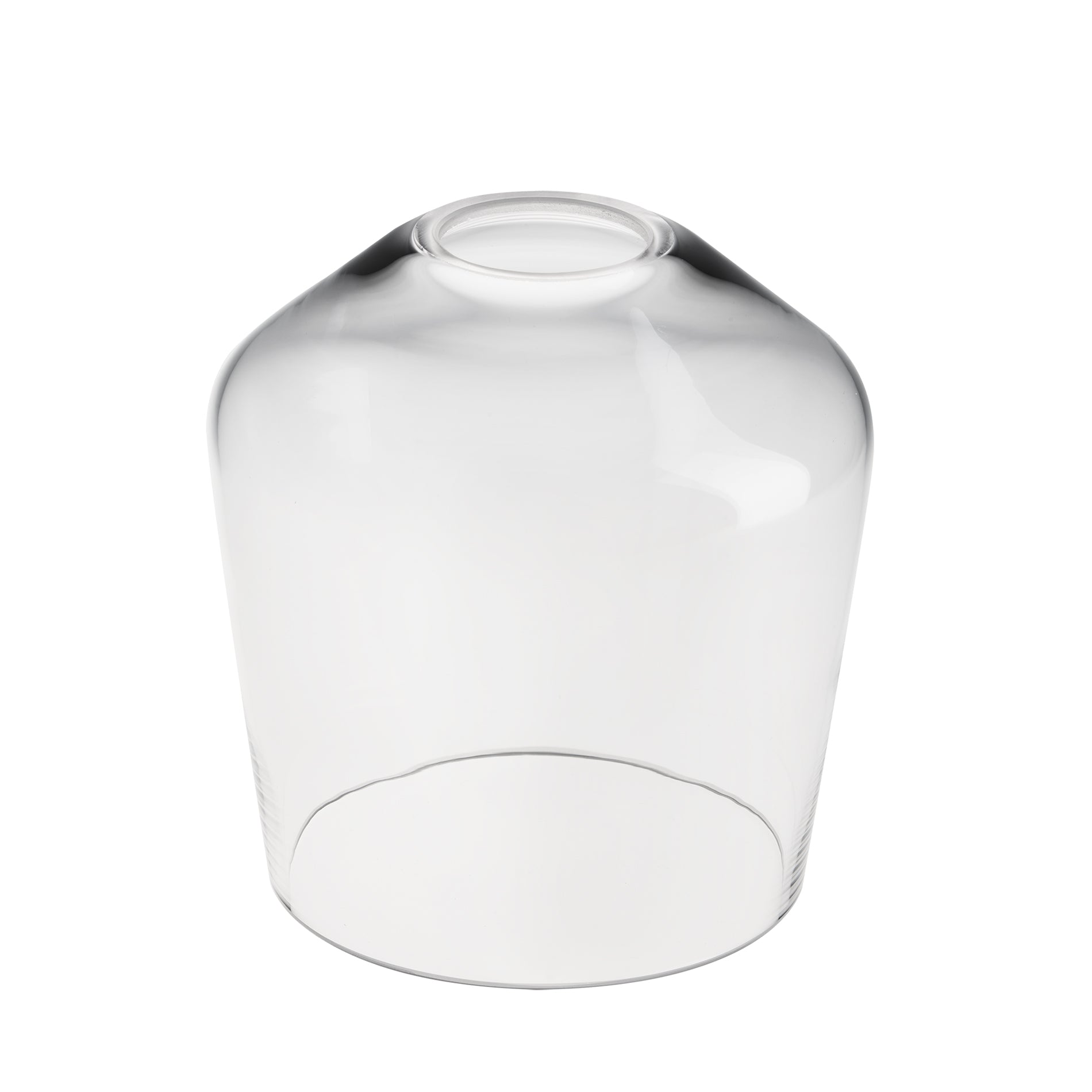 Ribbed Glass Schoolhouse Pendant - 5.5 Inch - Black Holder