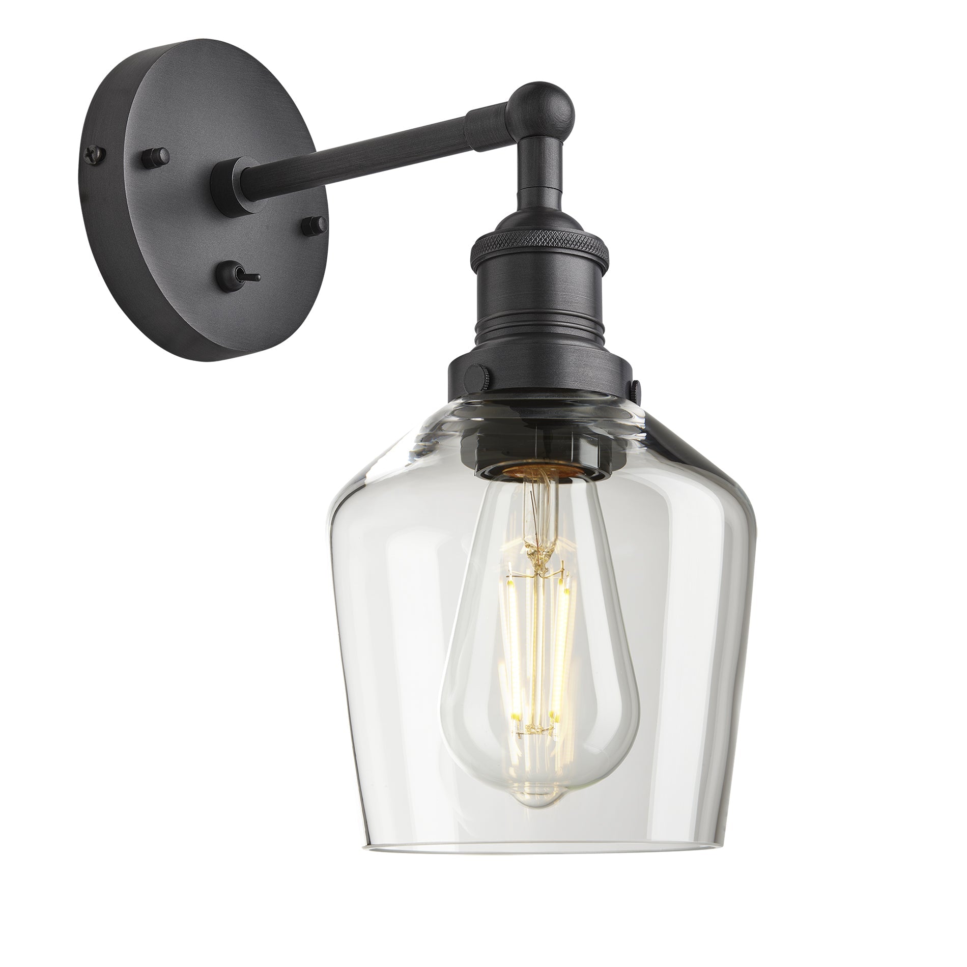 Brooklyn Glass Schoolhouse Wall Light - 5.5 Inch