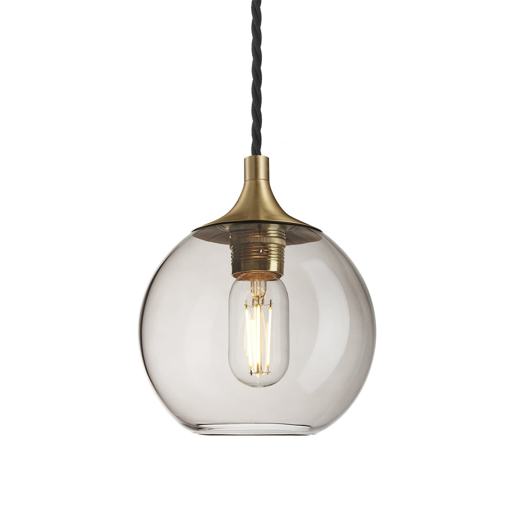 Chelsea Mocha Glass Globe Pendant - 7 Inch