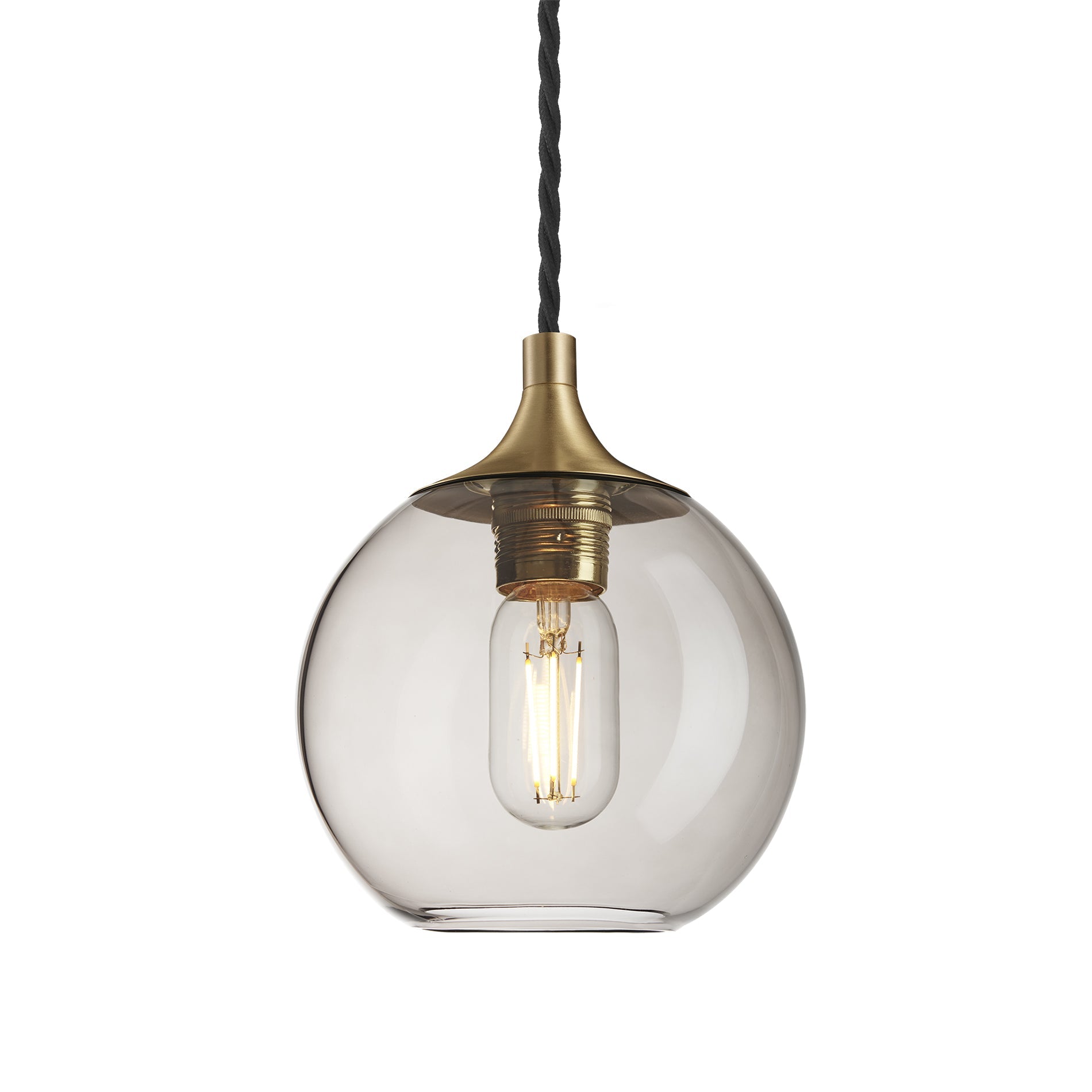Chelsea Mocha Glass Globe Pendant - 7 Inch