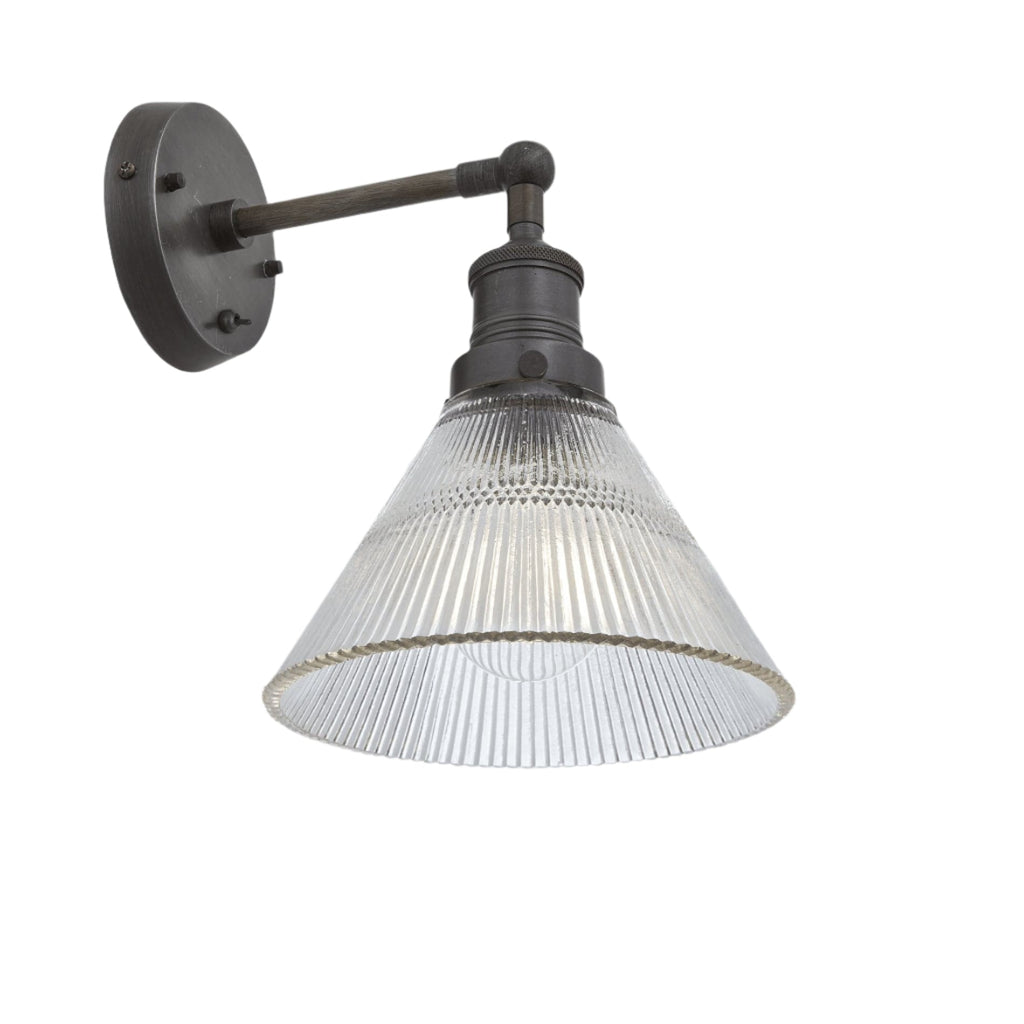 Brooklyn Glass Funnel Wall Light - 7 Inch