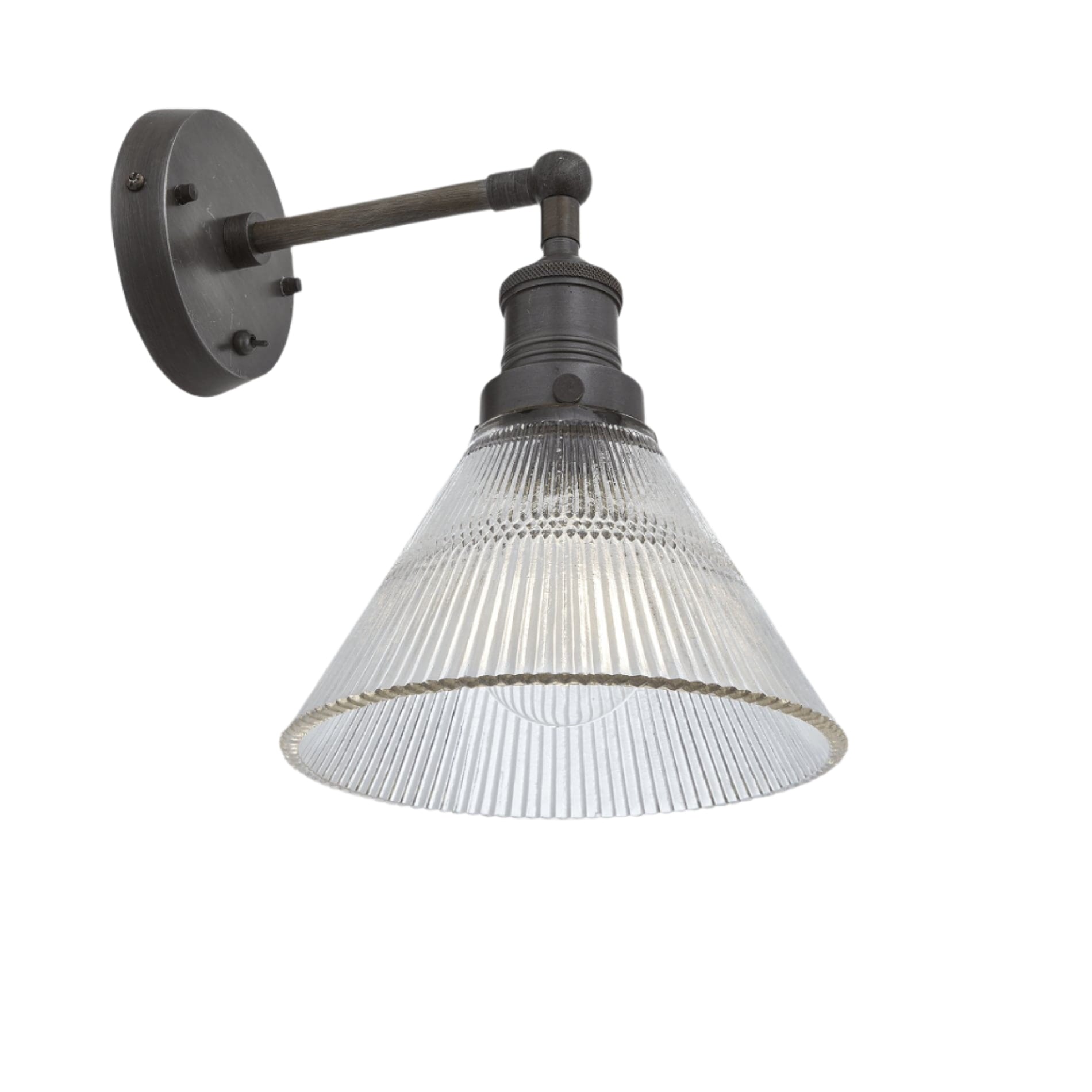 Brooklyn Glass Funnel Wall Light - 7 Inch