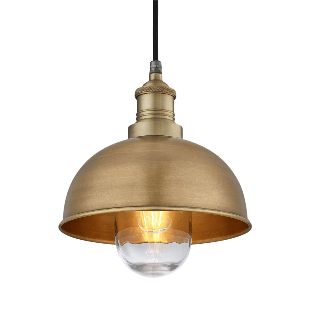 Brooklyn Outdoor & Bathroom Dome Pendant - 8 Inch - Brass