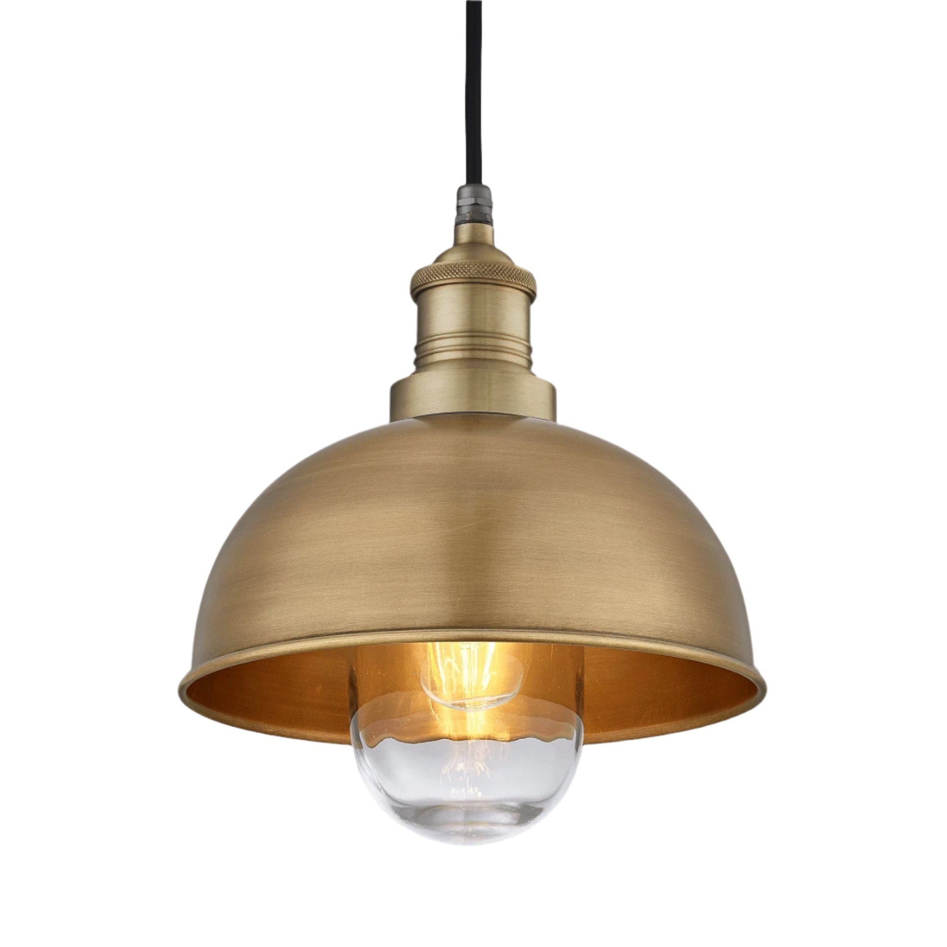 Brooklyn Outdoor & Bathroom Dome Pendant - 8 Inch - Brass