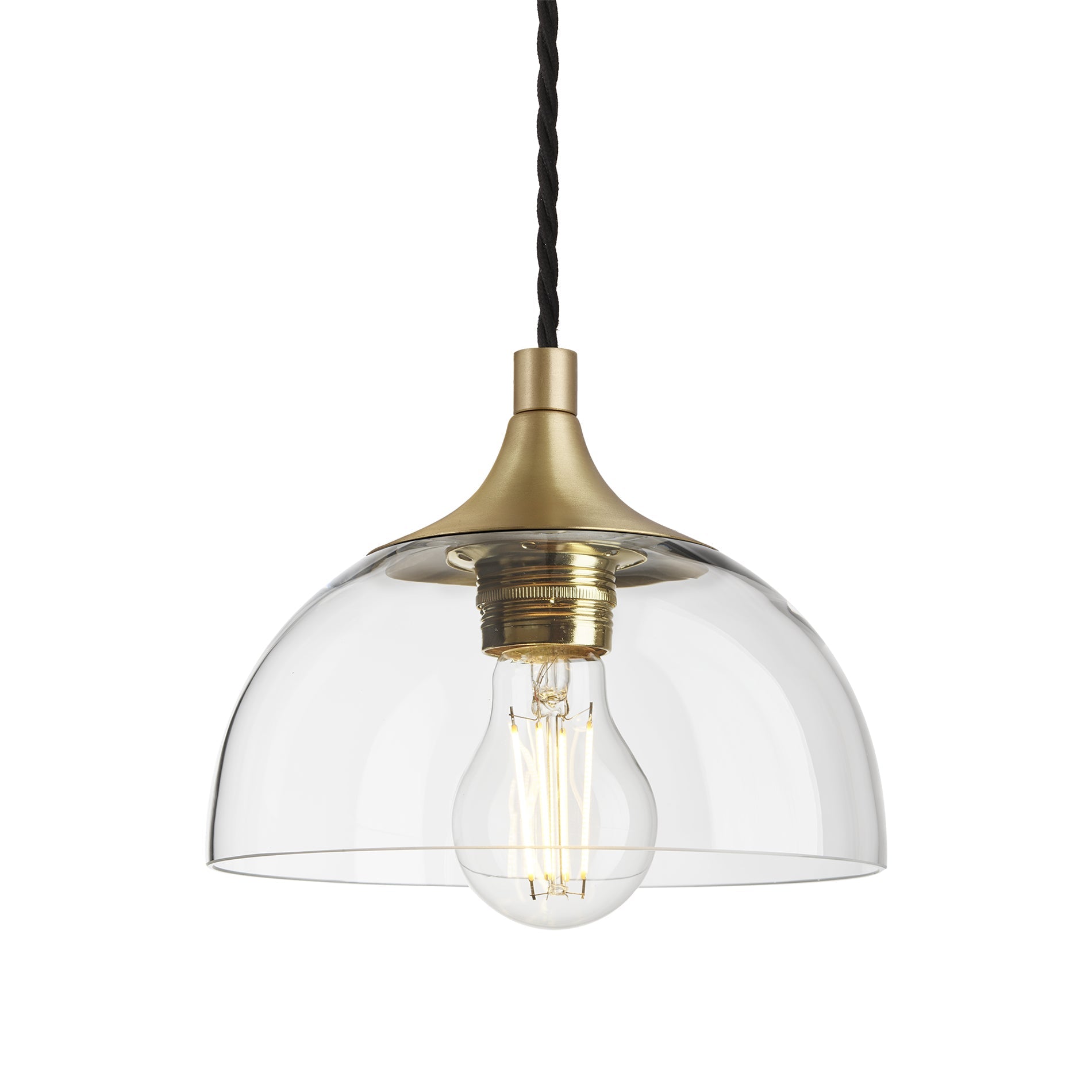 Chelsea Glass Dome Pendant - 8 Inch