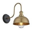 Swan Neck Outdoor & Bathroom Dome Wall Light - 8 Inch
