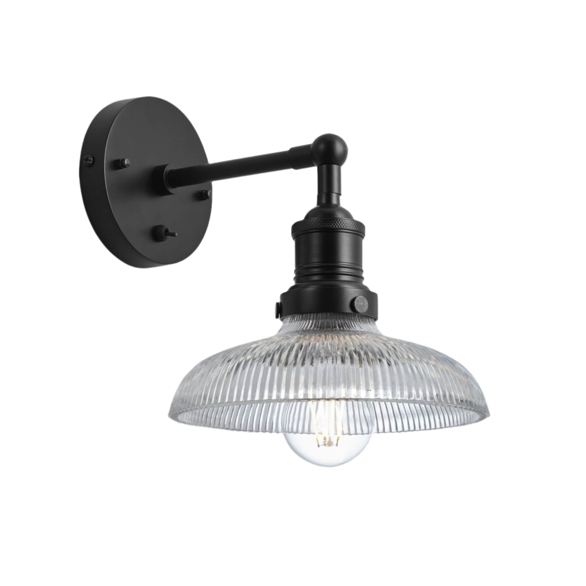 Brooklyn Glass Dome Wall Light - 8 Inch