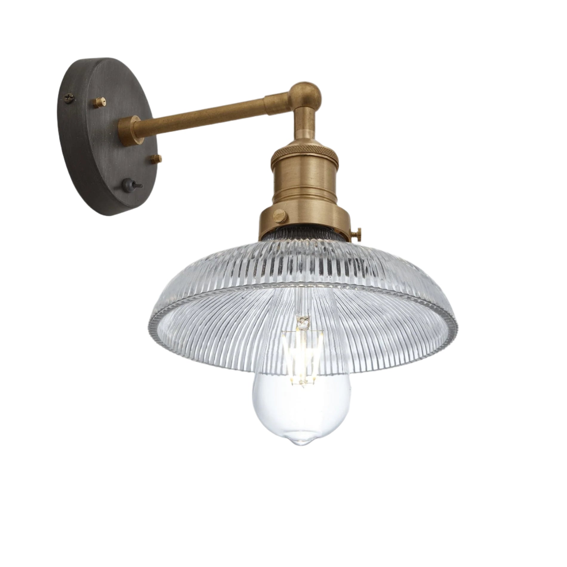 Brooklyn Glass Dome Wall Light - 8 Inch