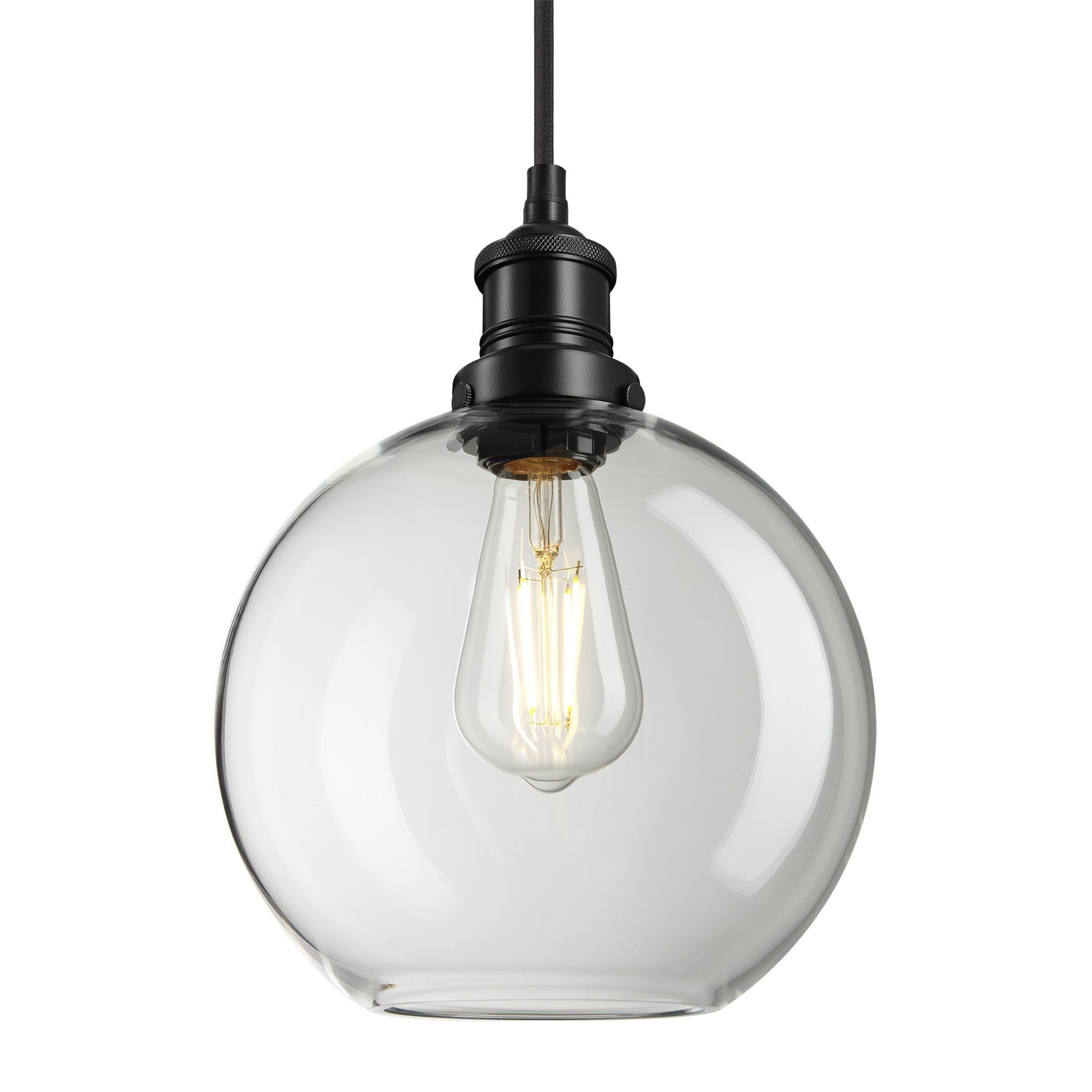 Brooklyn Glass Globe Pendant - 9 Inch