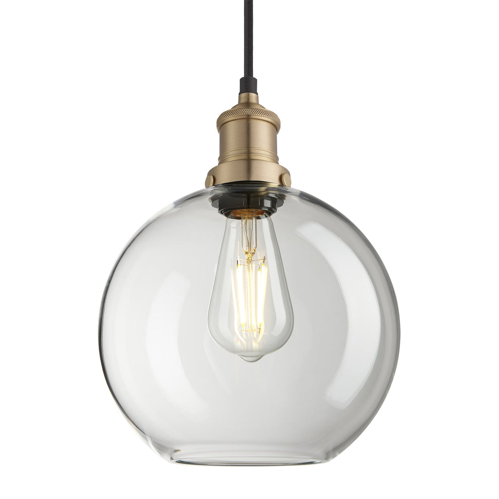 Brooklyn Glass Globe Pendant - 9 Inch