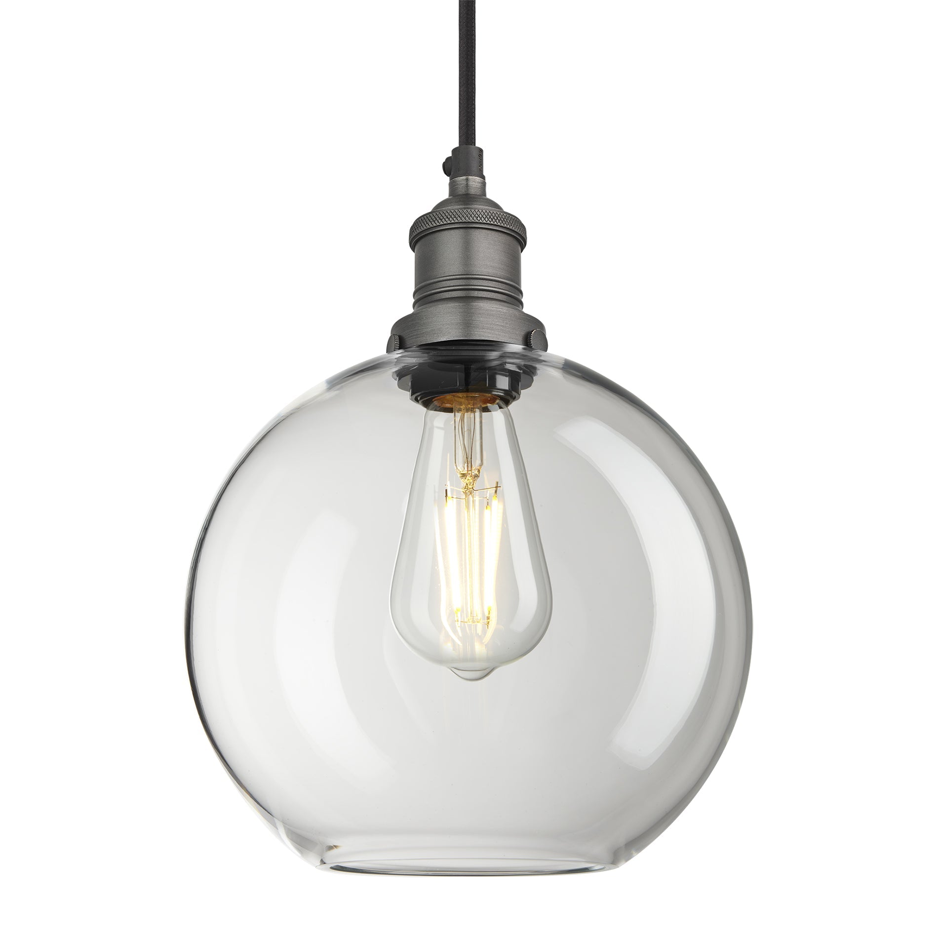 Brooklyn Glass Globe Pendant - 9 Inch