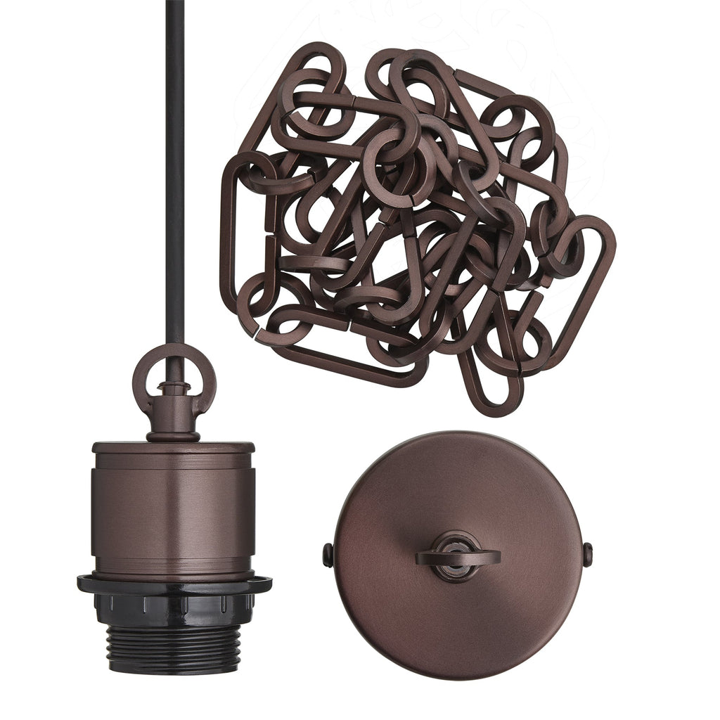 Albany Funnel Pendant Light - 8 Inch - Chain Holder