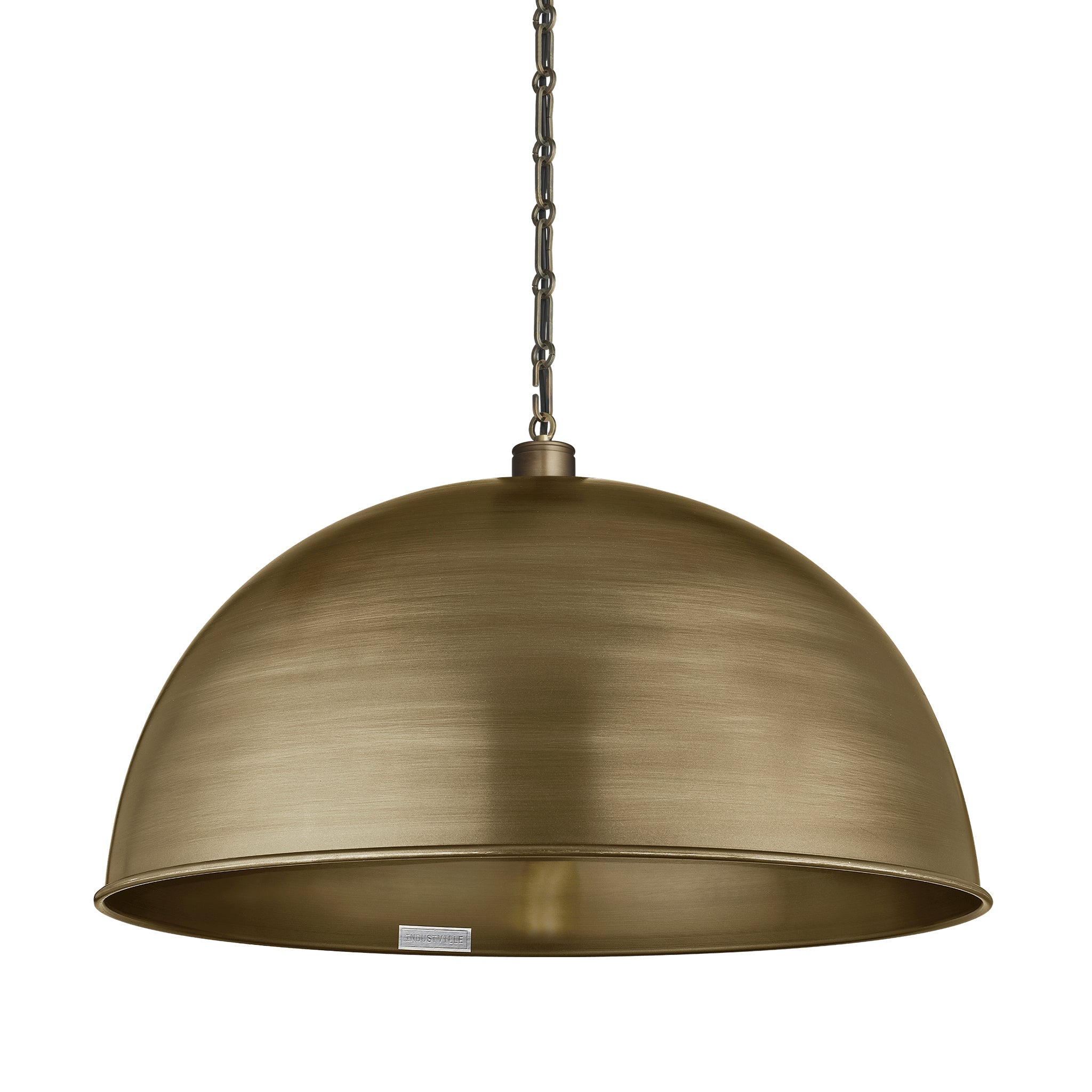 Albany Giant Dome Pendant Light - 24 Inch - Brass - Brass Chain Holder