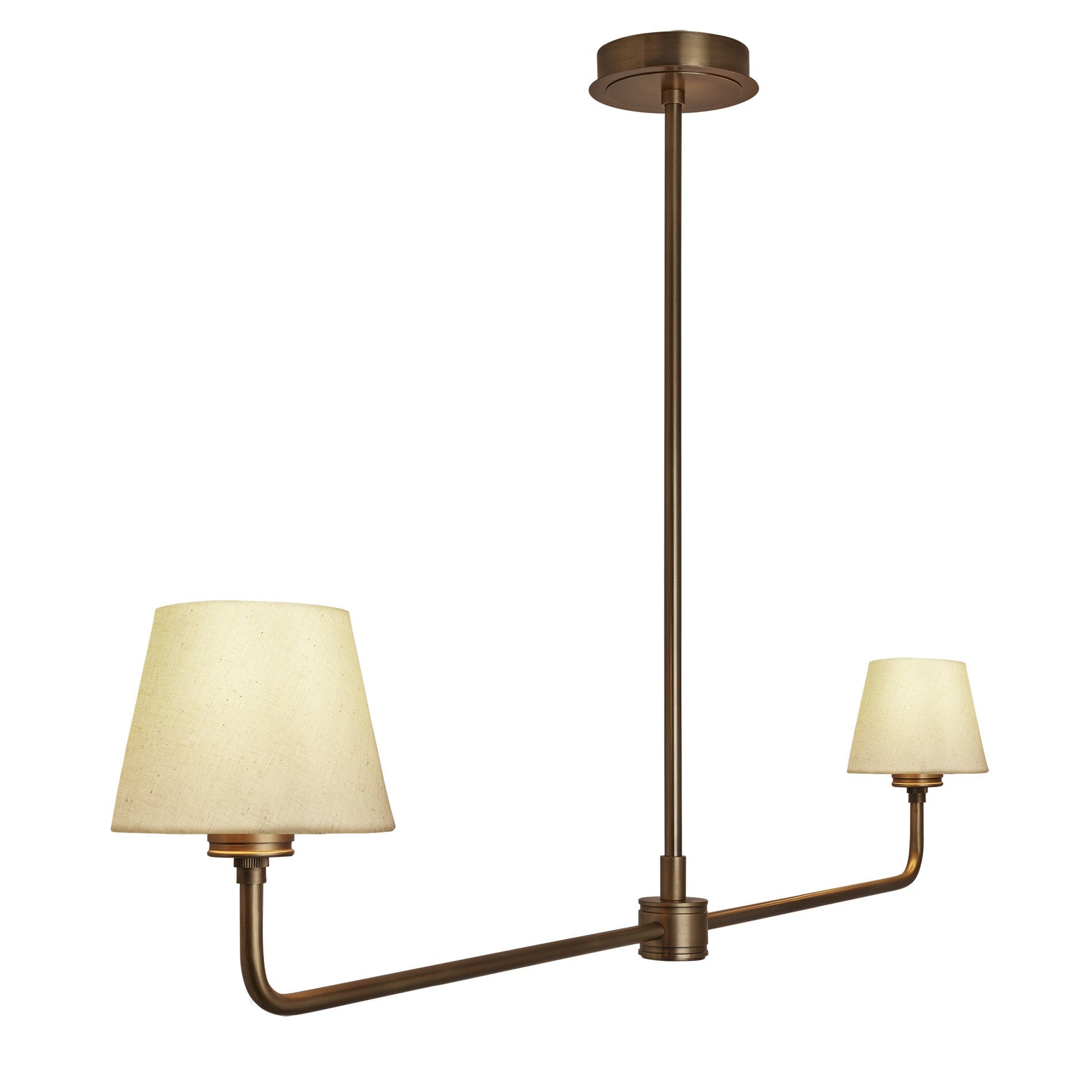 Albany Double Pendant Light - Natural Cotton Shades