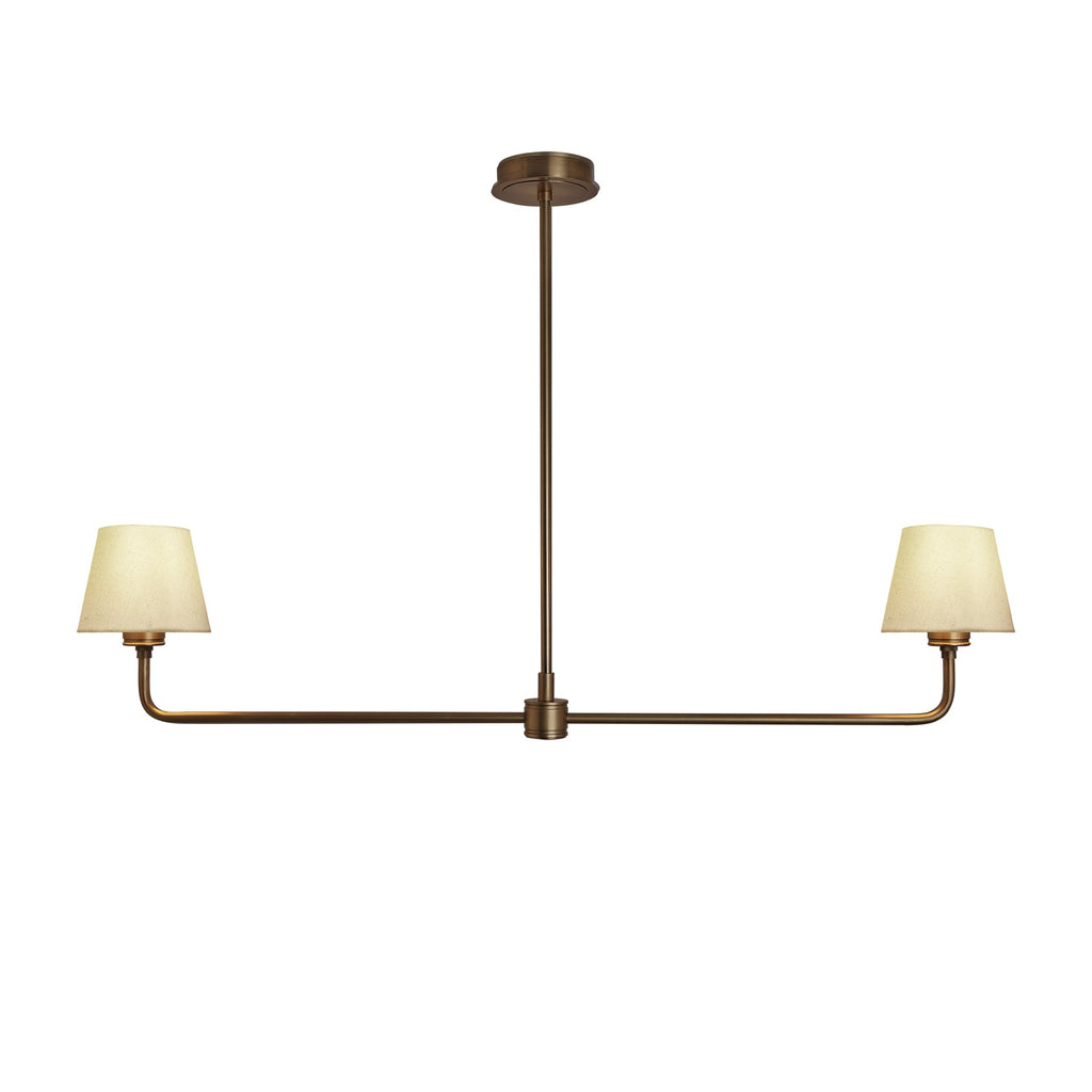 Albany Double Pendant Light - Natural Cotton Shades