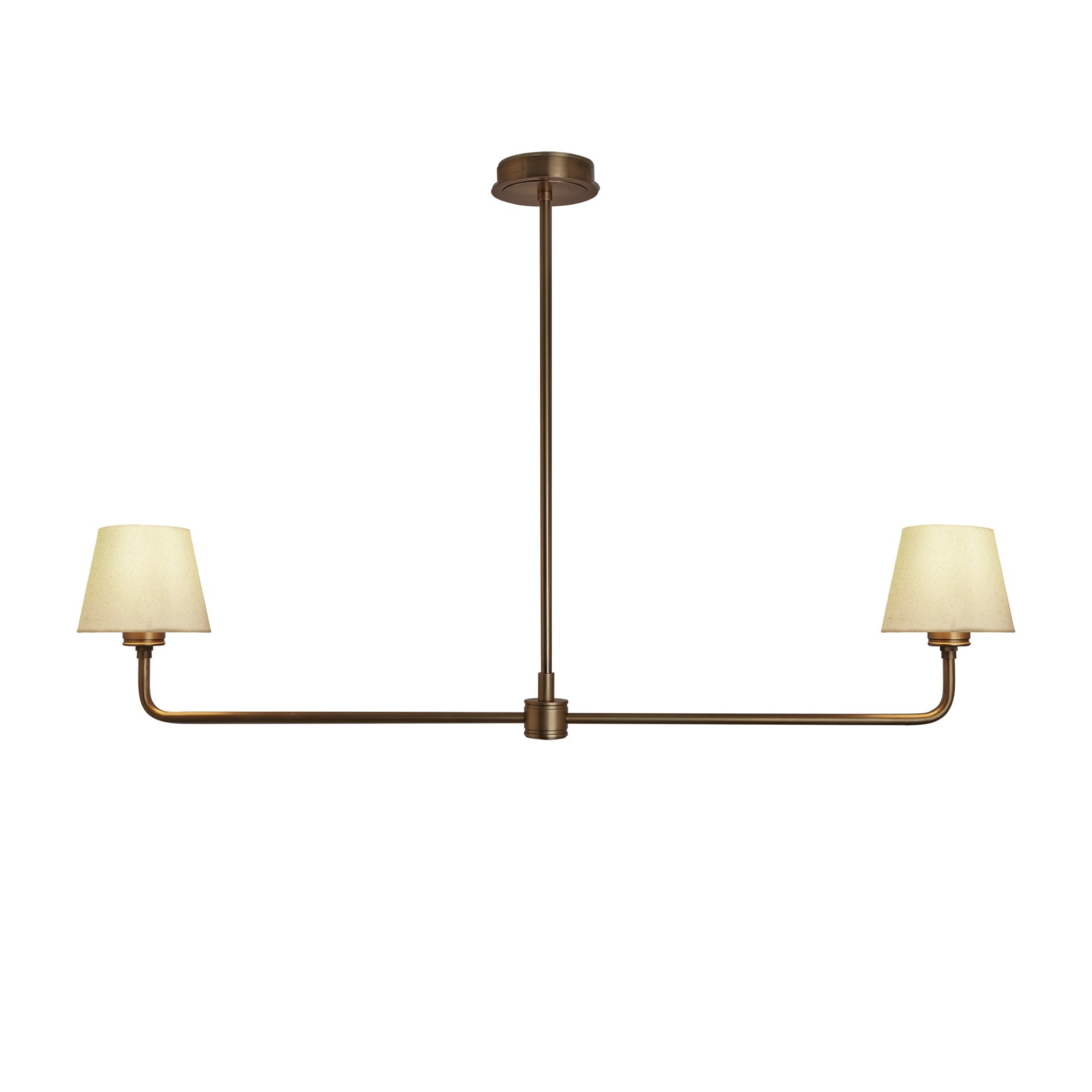 Albany Double Pendant Light - Natural Cotton Shades