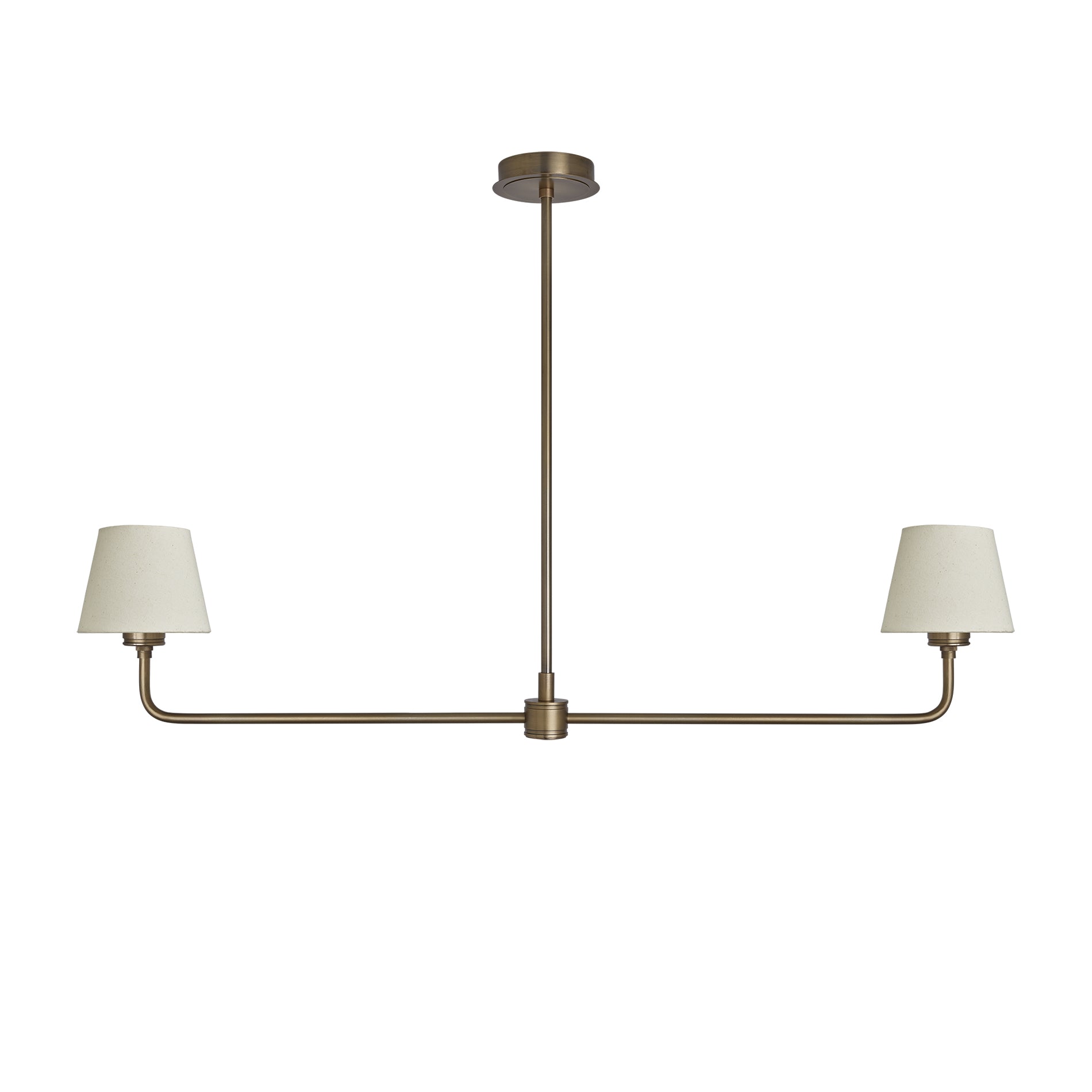 Albany Double Pendant Light - Natural Cotton Shades