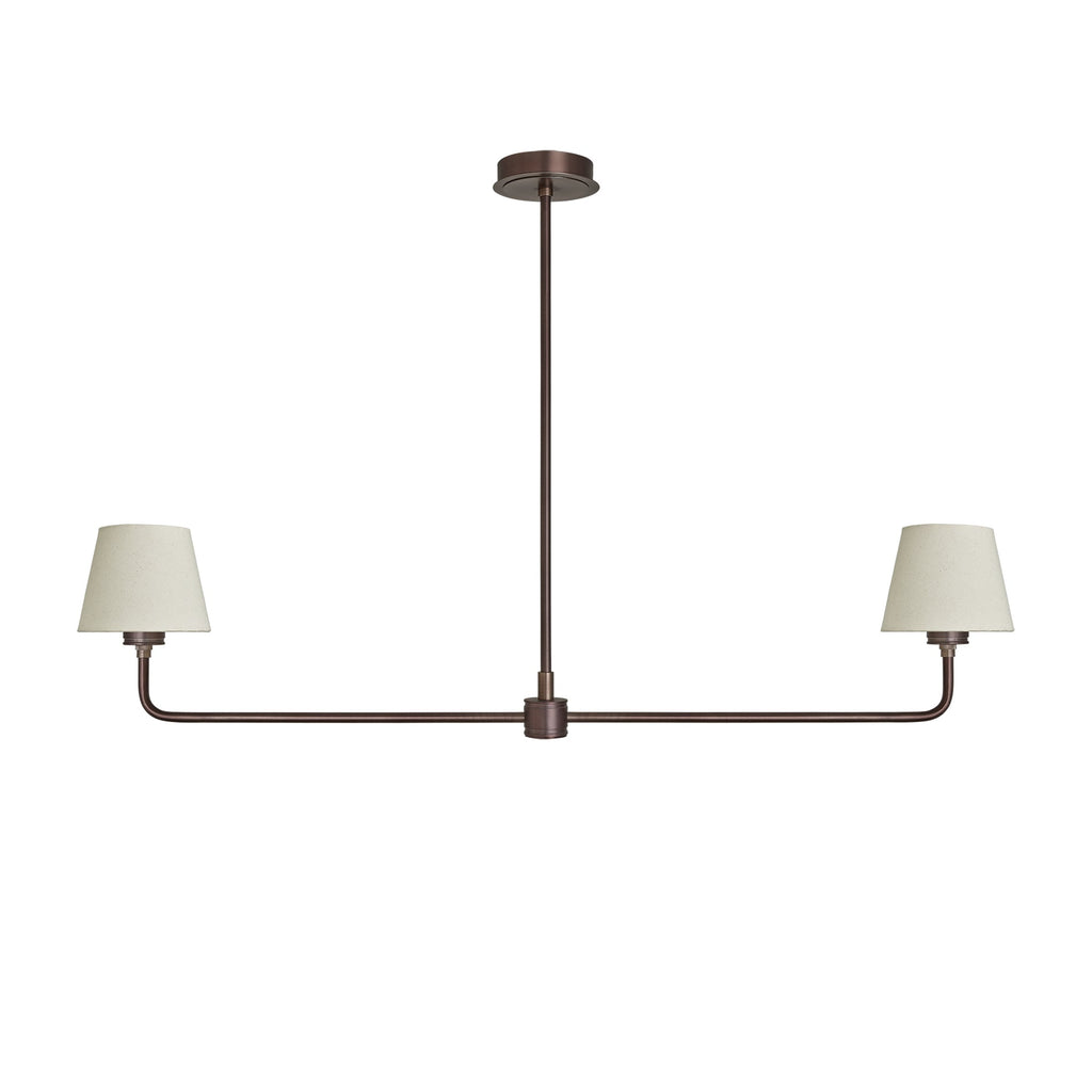 Albany Double Pendant Light - Natural Cotton Shades