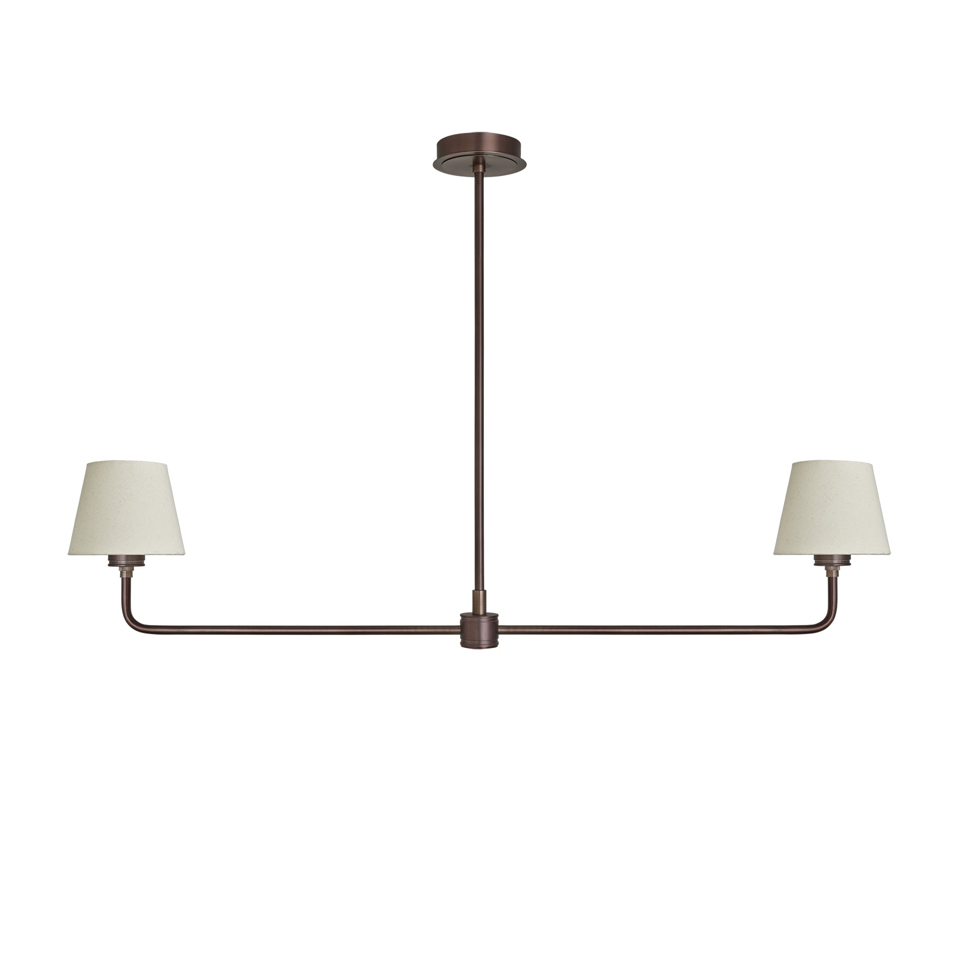 Albany Double Pendant Light - Natural Cotton Shades