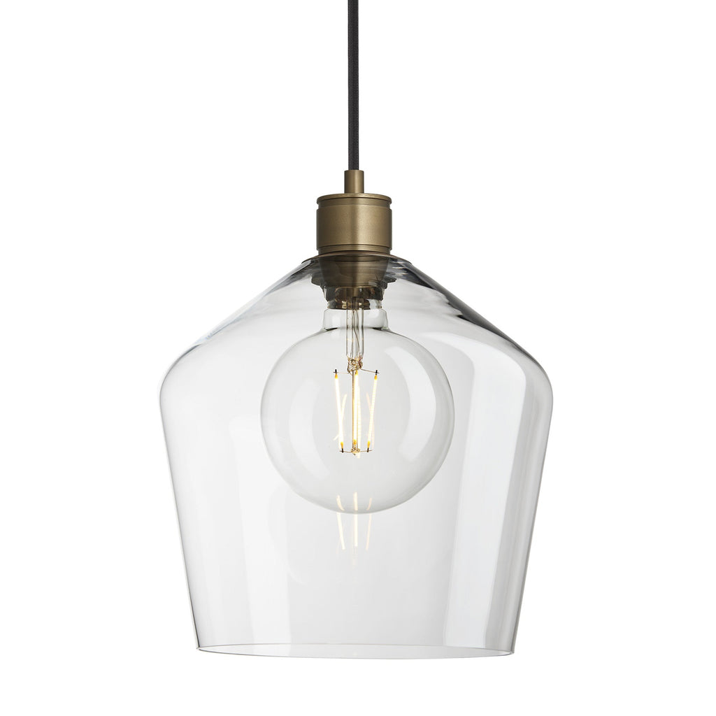 Albany Glass Schoolhouse Pendant Light - 10 Inch