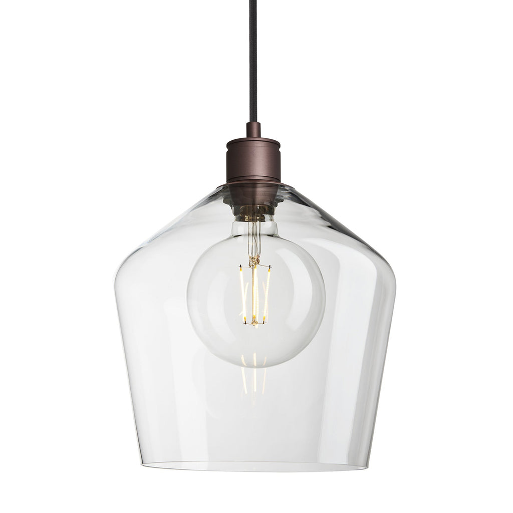 Albany Glass Schoolhouse Pendant Light - 10 Inch