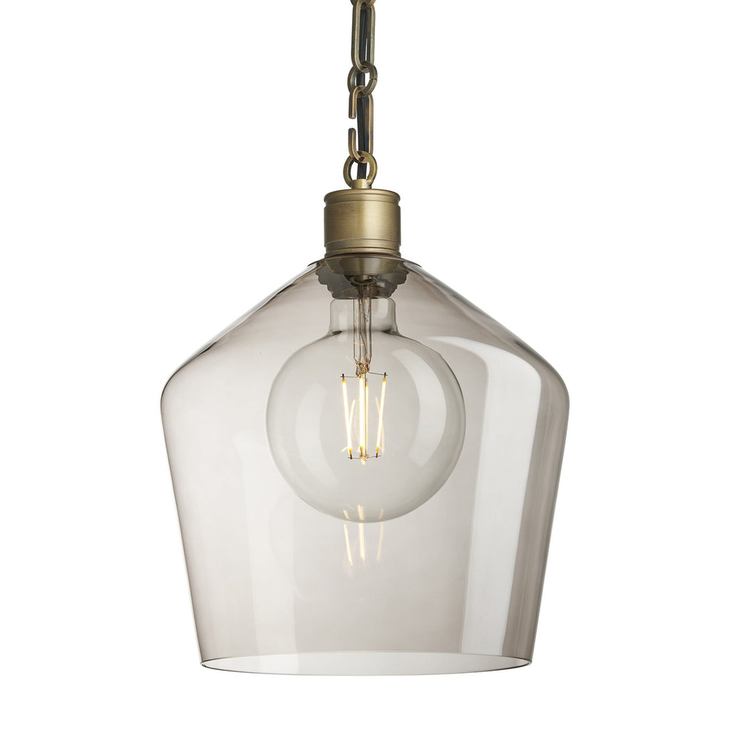 Albany Glass Schoolhouse Pendant Light - 10 Inch - Chain Holder