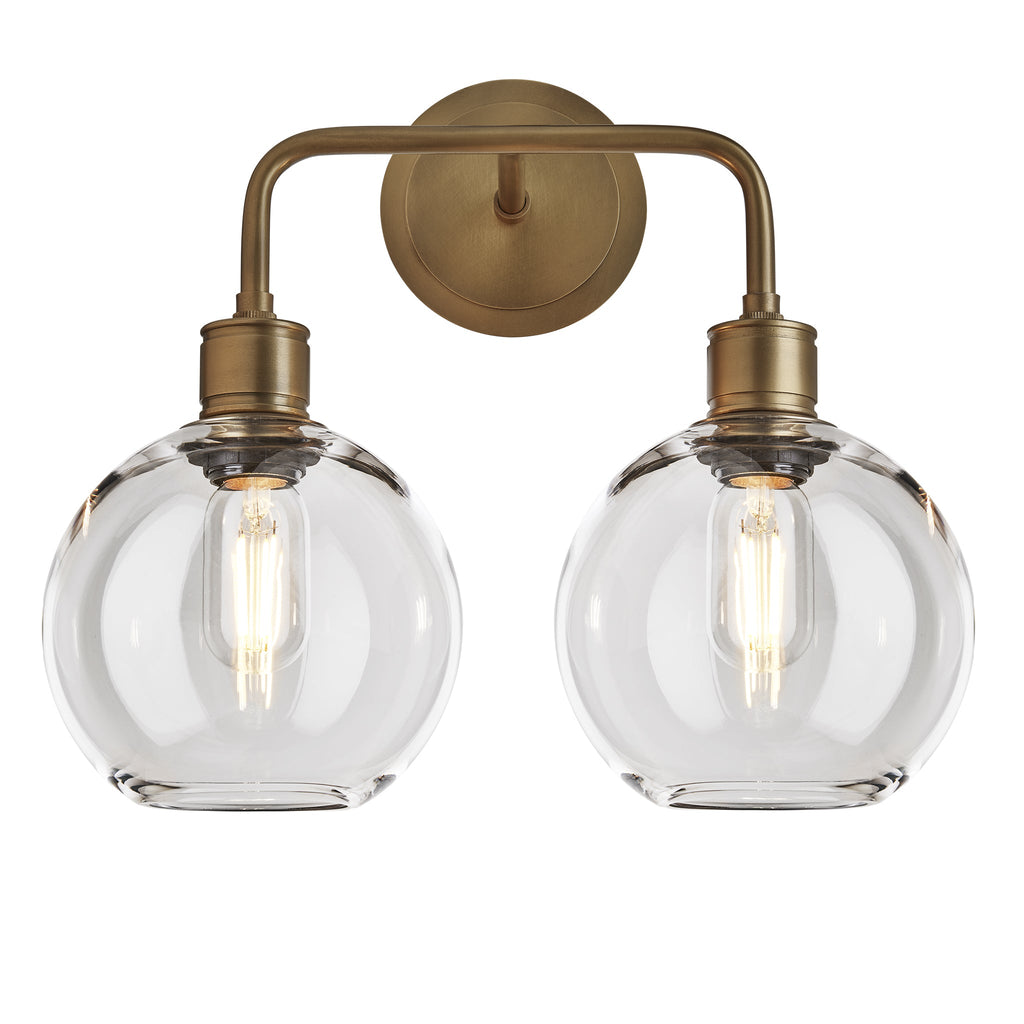 Albany Glass Globe Double Wall Light - 7 Inch
