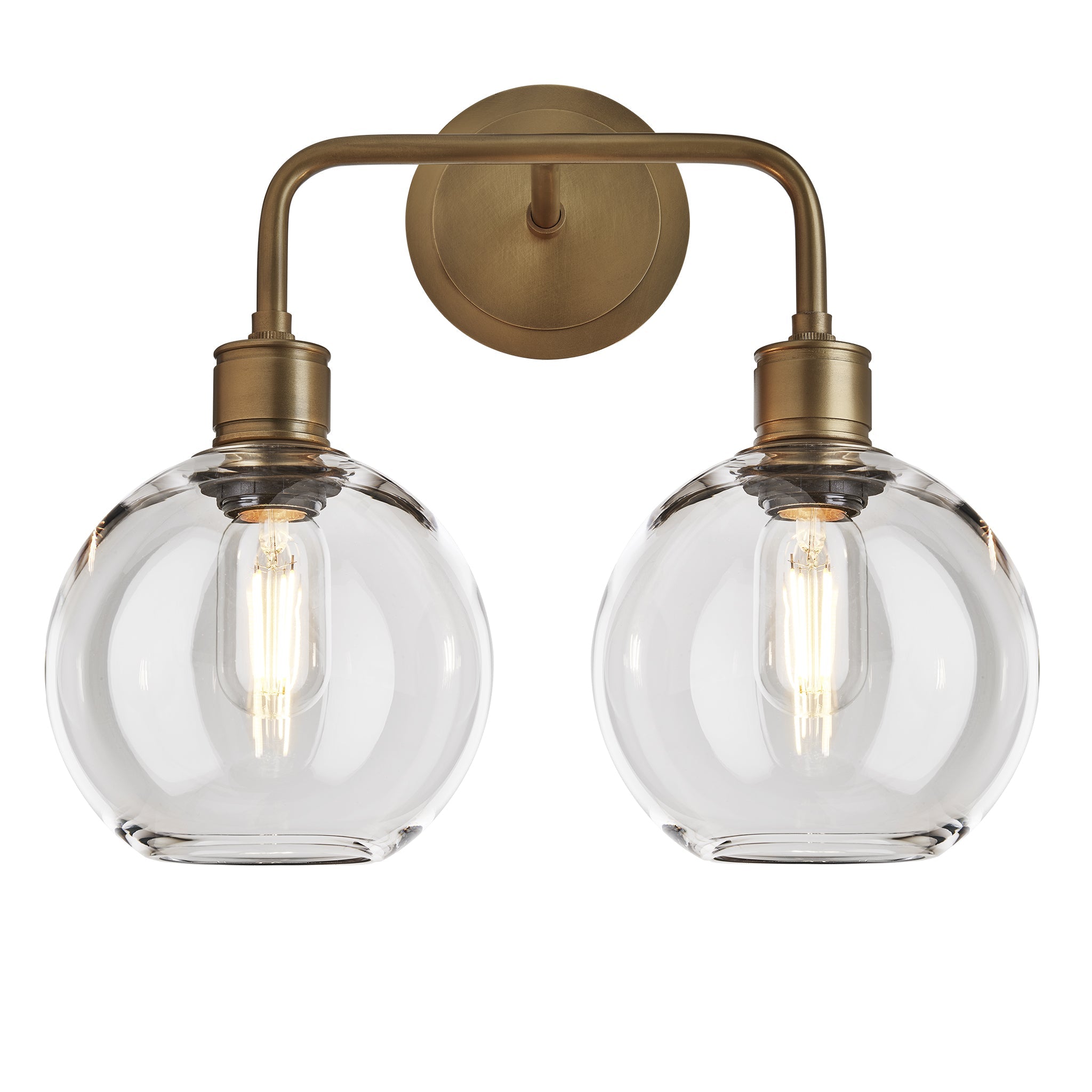 Albany Glass Globe Double Wall Light - 7 Inch