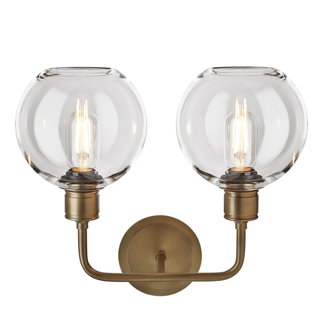 Albany Glass Globe Double Wall Light - 7 Inch