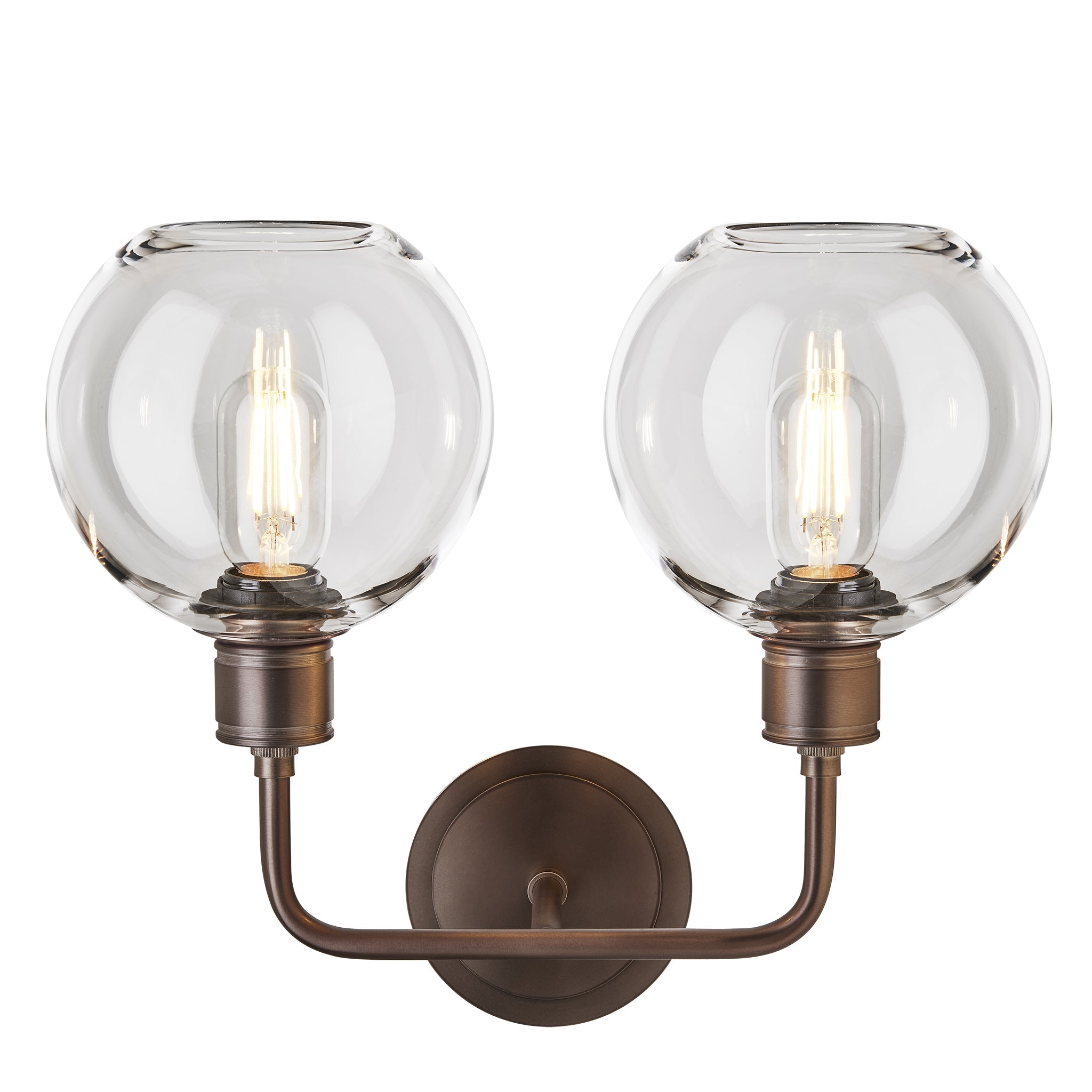 Albany Glass Globe Double Wall Light - 7 Inch