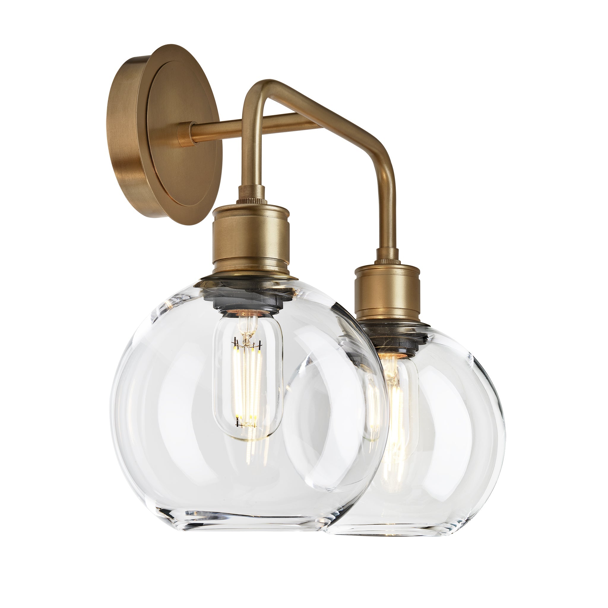 Albany Glass Globe Double Wall Light - 7 Inch
