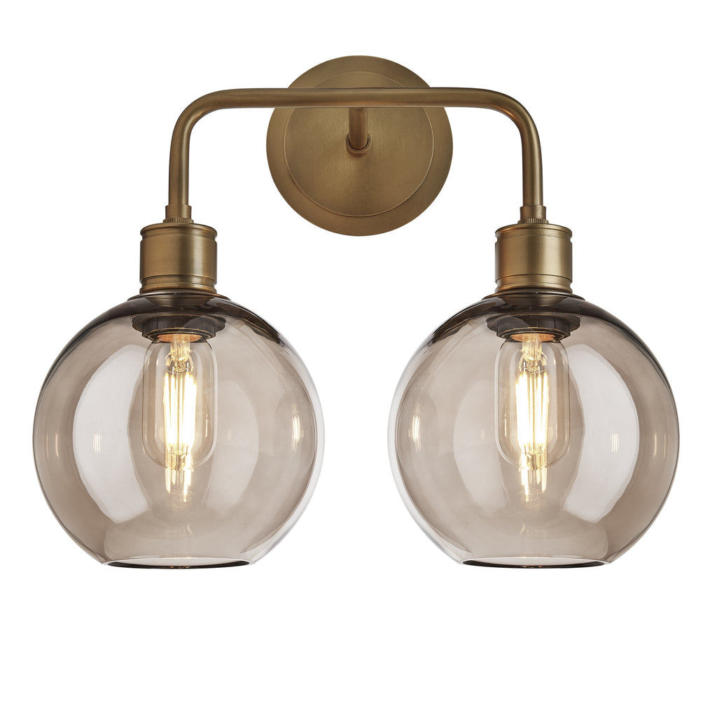 Albany Glass Globe Double Wall Light - 7 Inch