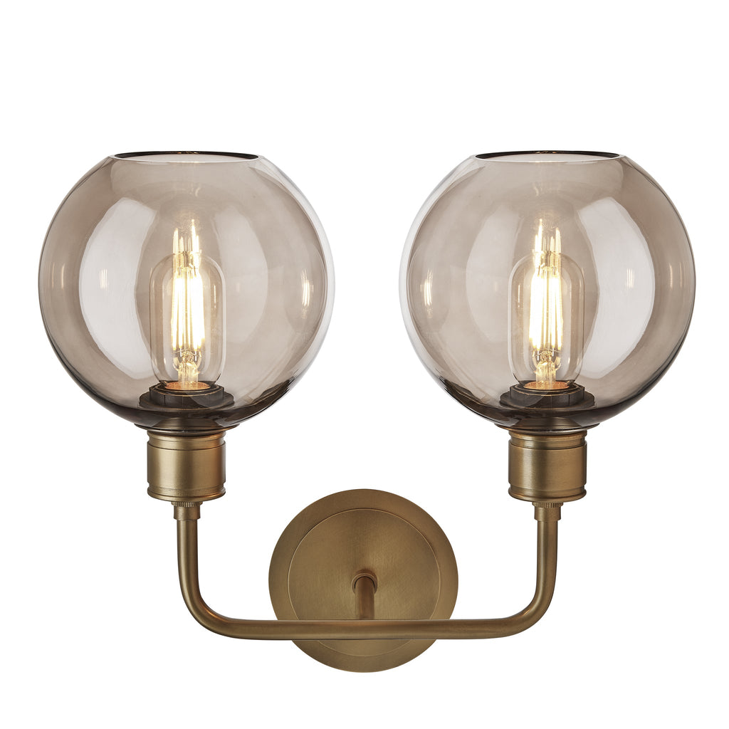 Albany Glass Globe Double Wall Light - 7 Inch