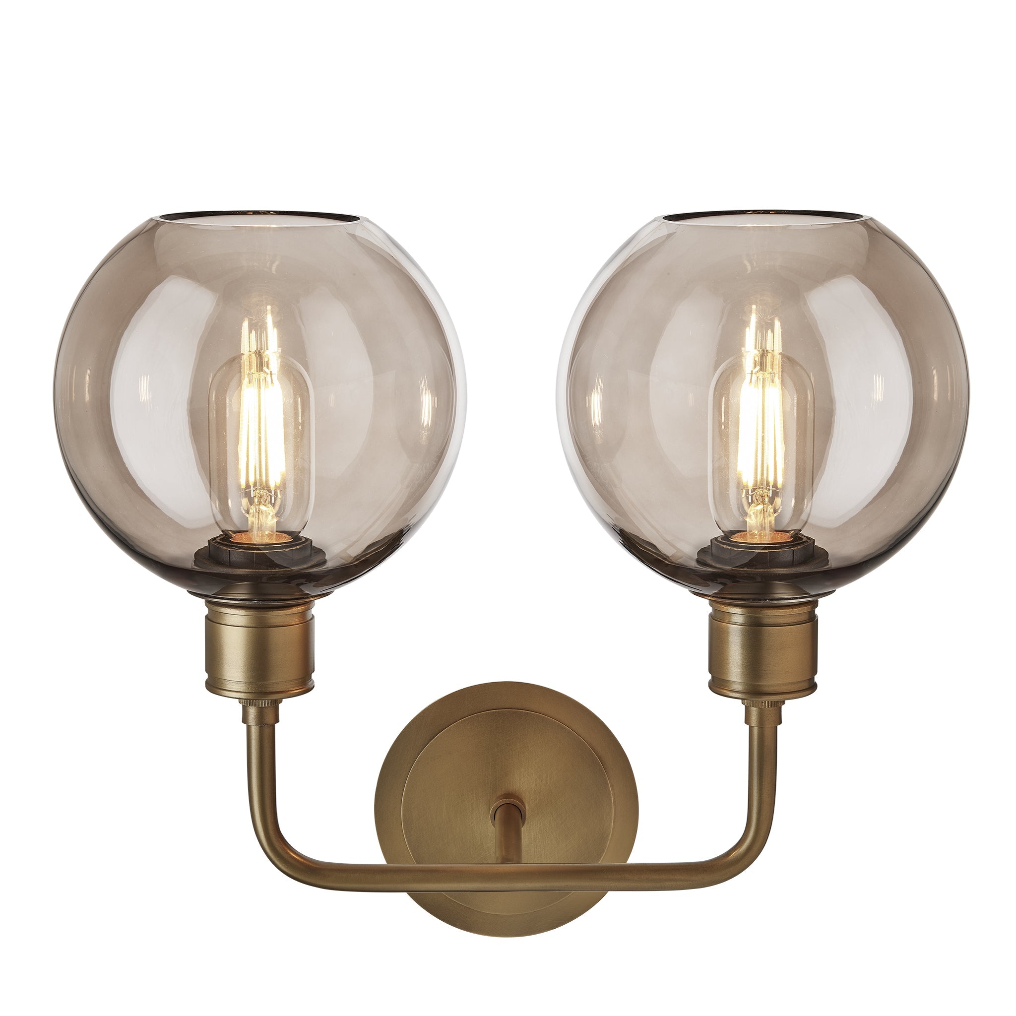 Albany Glass Globe Double Wall Light - 7 Inch