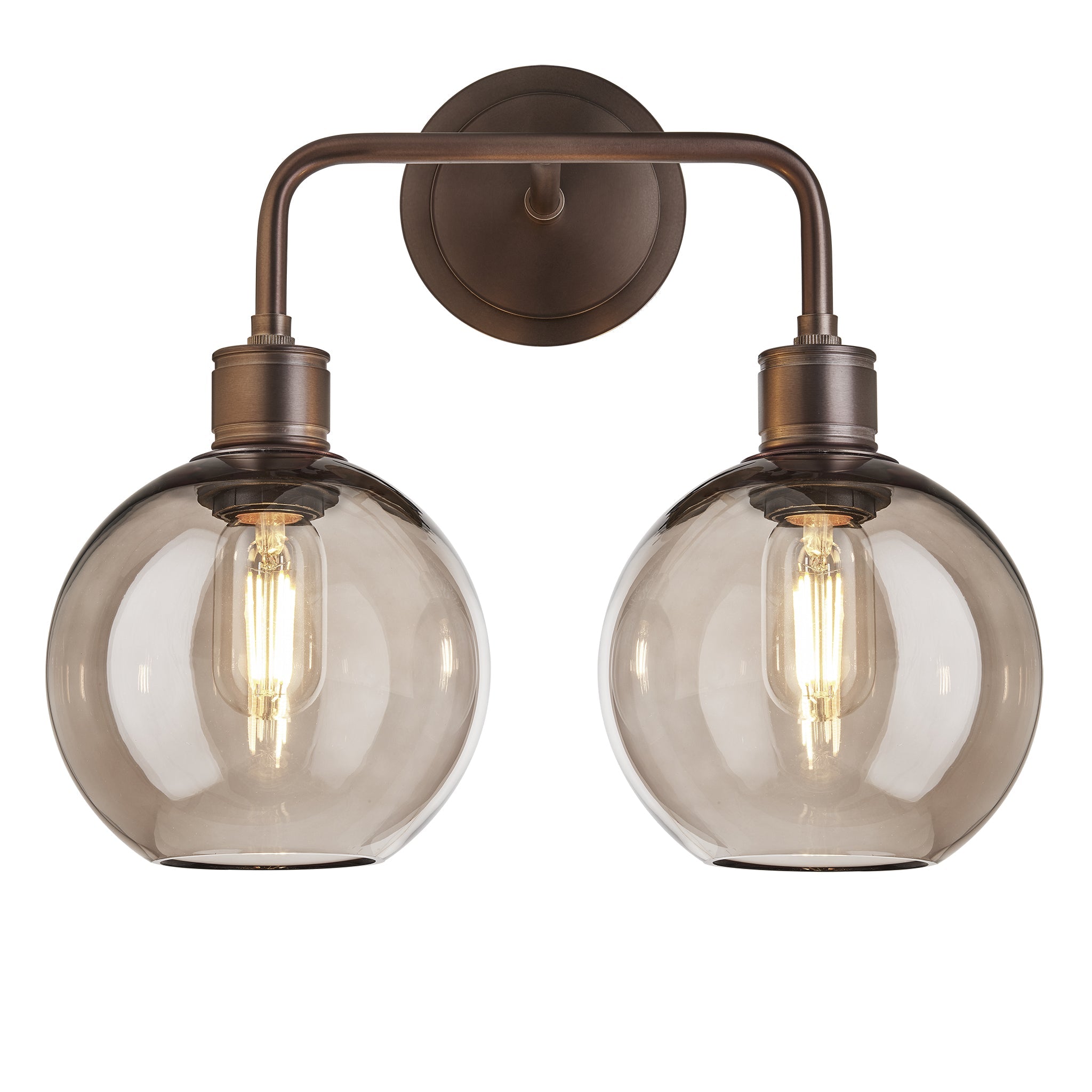 Albany Glass Globe Double Wall Light - 7 Inch